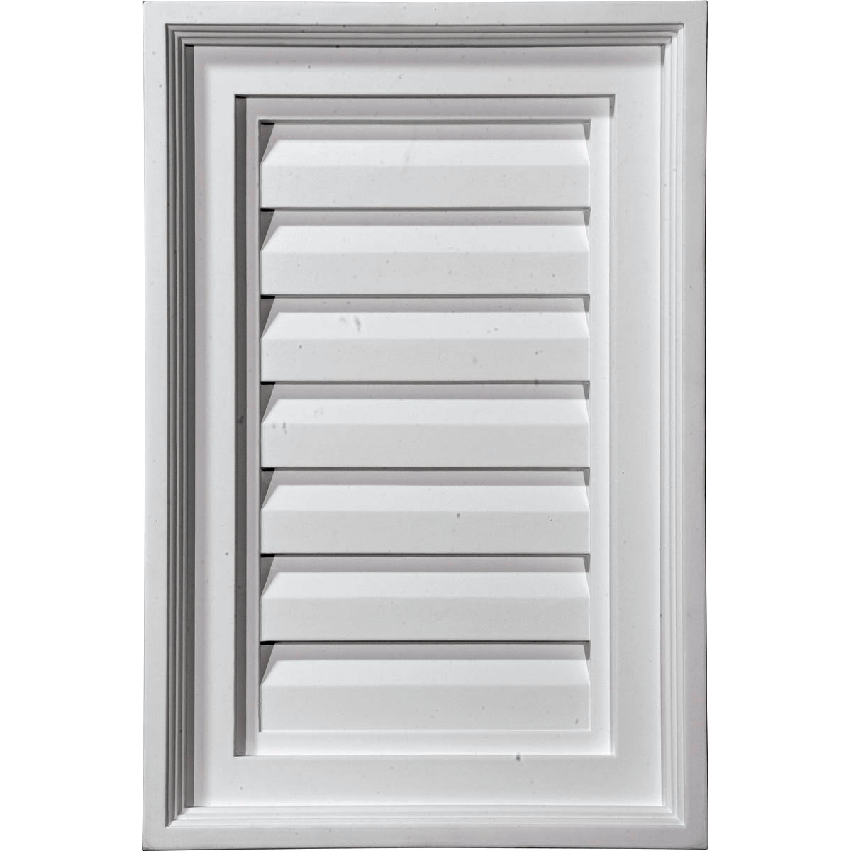 Ekena Millwork GVVE12X26F 20-in x 34-in White Round top Urethane Gable Louver Vent
