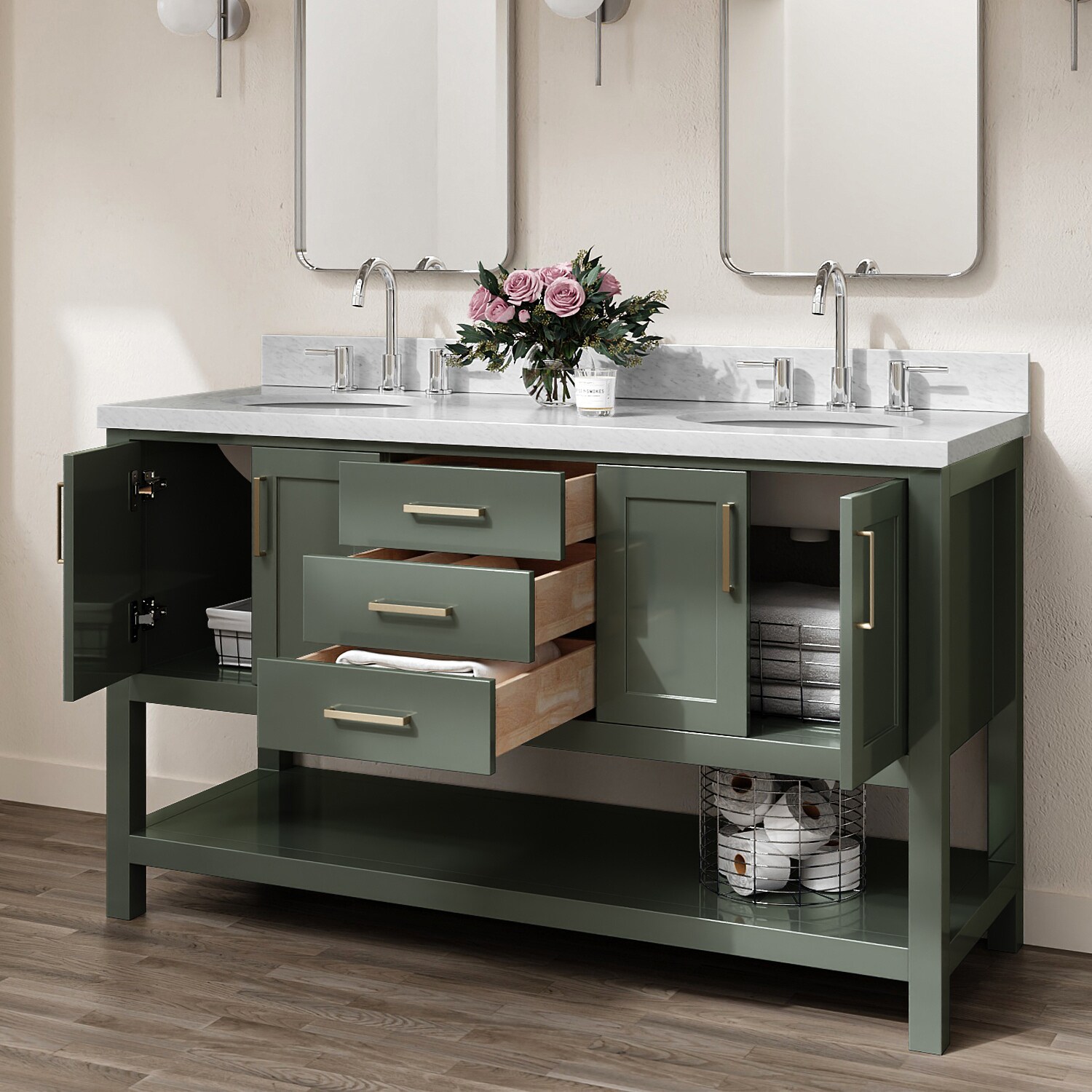 ARIEL S061DCWOVOVGN Bath-Vanity-Combo - View #3