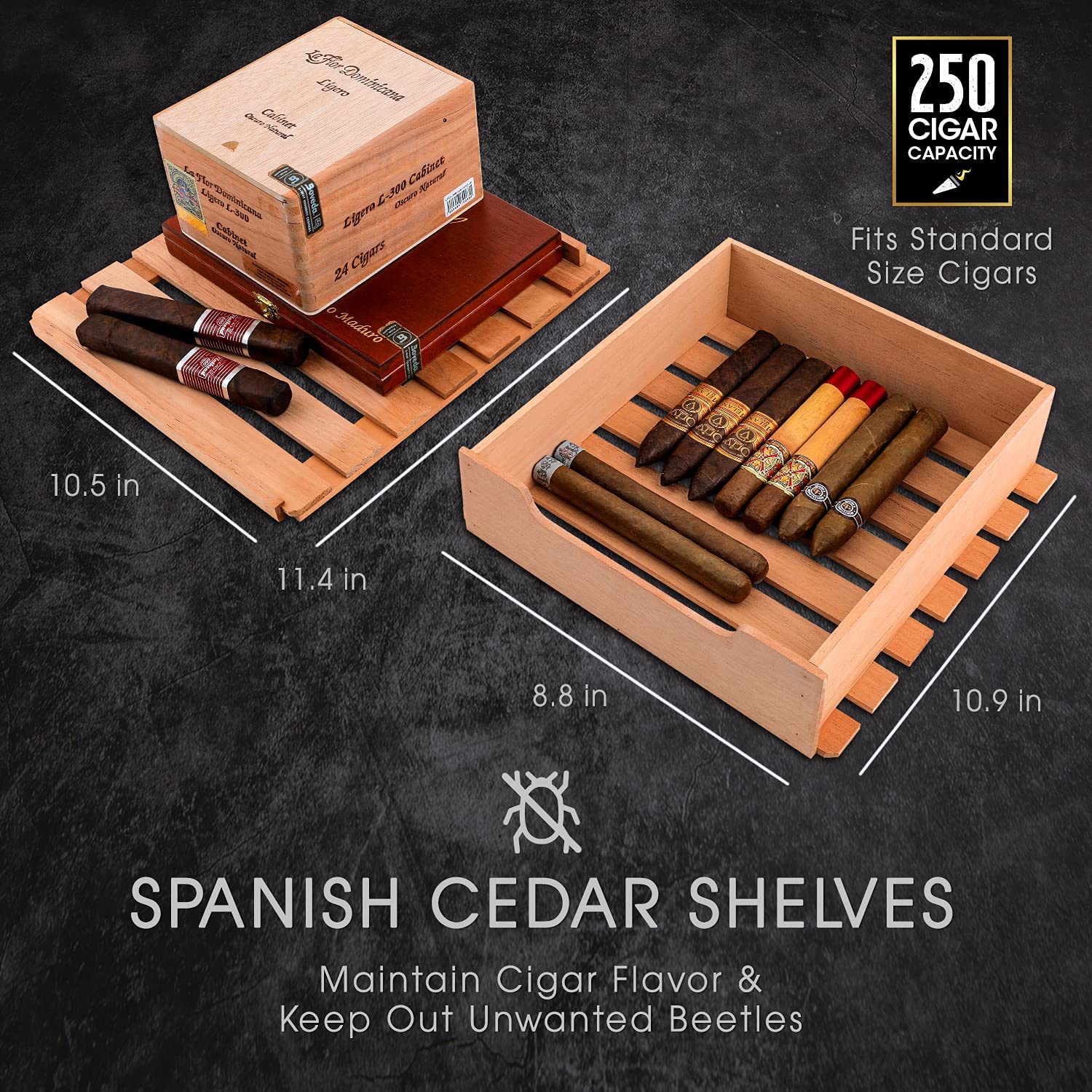 Portable Cigar Humidor Case Waterproof Travel Cigar Case with 2 Humidifiers  Cedar Wood Lined for 5 Cigars - China Paper Box and Packing Paper Bag price