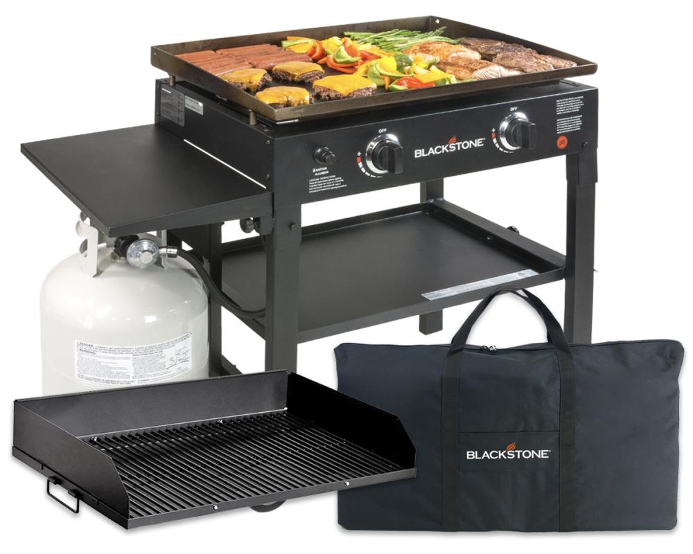  Blackstone 28 inch Outdoor Flat Top Gas Grill Griddle Station -  2-burner - Propane Fueled - Restaurant Grade - Professional Quality with  Cover, Accessory Kit and Dome : Patio, Lawn & Garden
