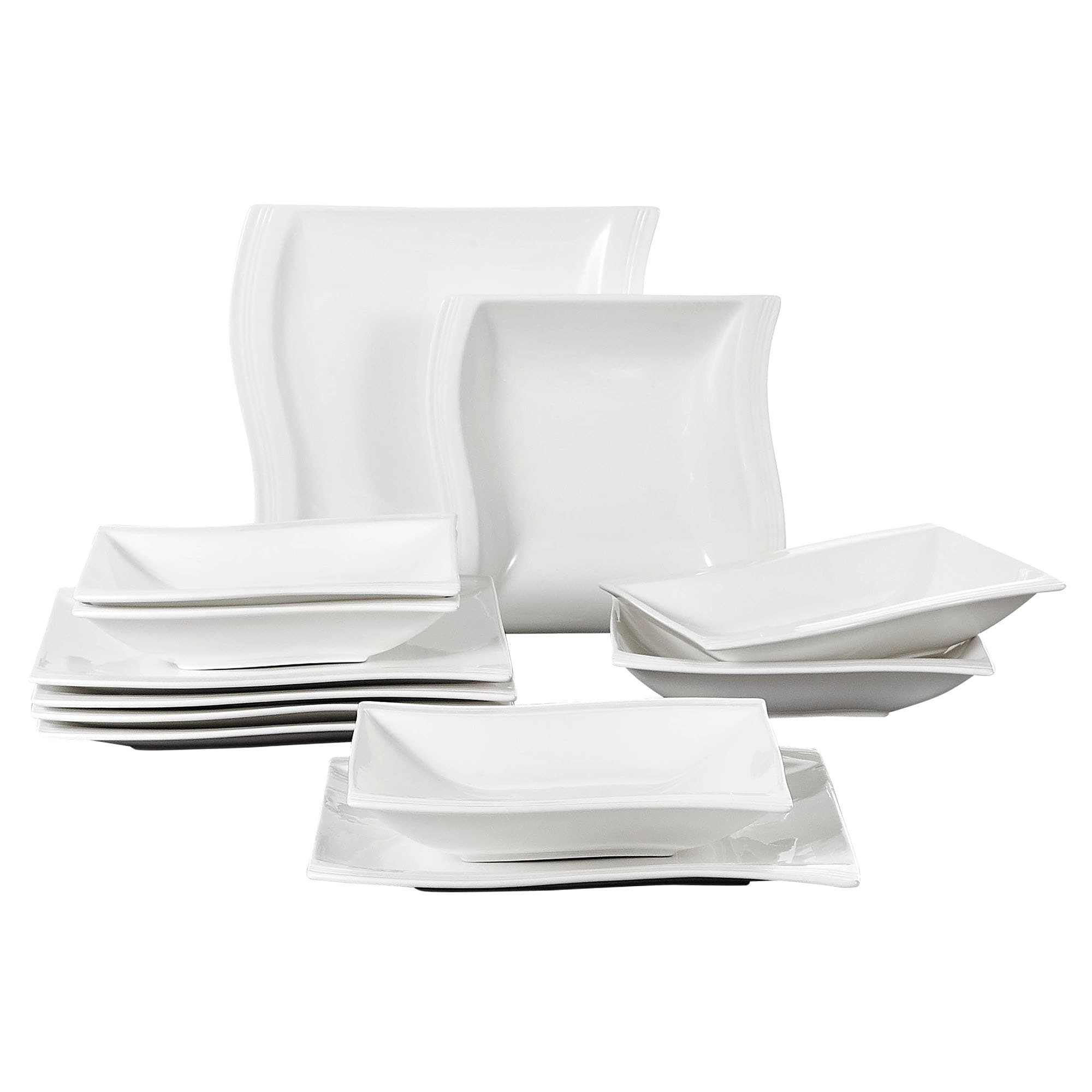 MALACASA Flora Porcelain Dinnerware Set (Service for 6) - On Sale