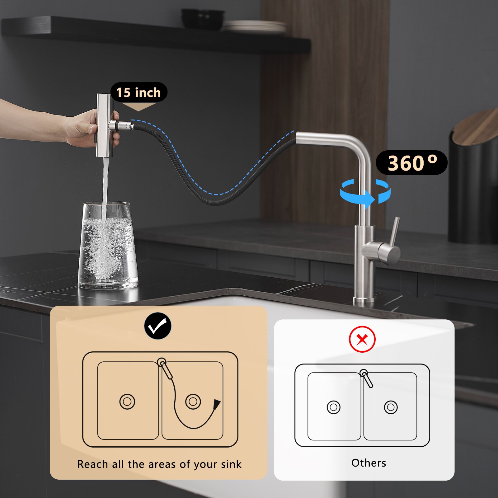 WELLFOR QJ-K-14022N Kitchen-Faucets - View #4