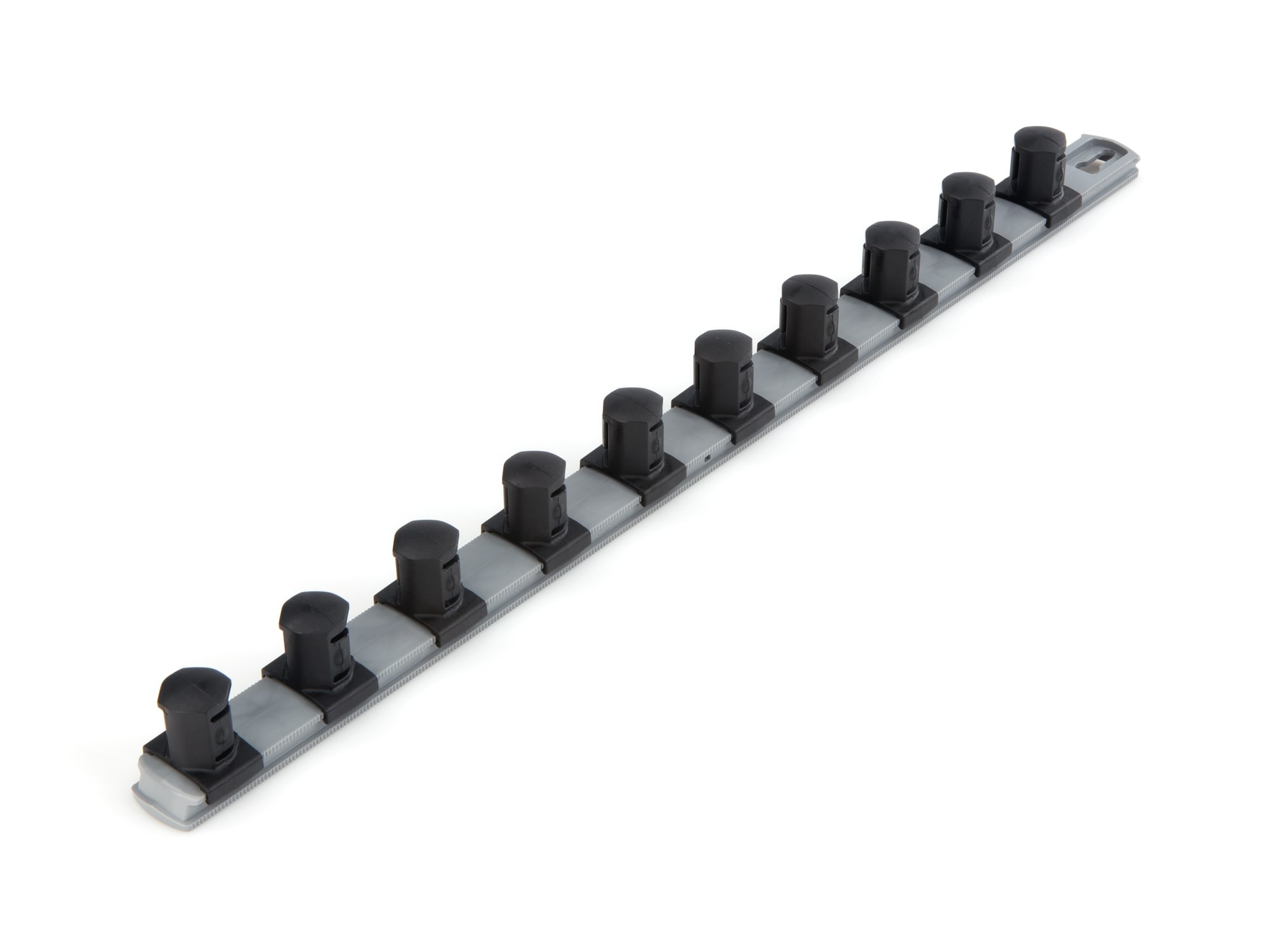 TEKTON OSR33310 Plastic Socket storage - 3/4 in drive x 18 inch socket rail with 10 clips