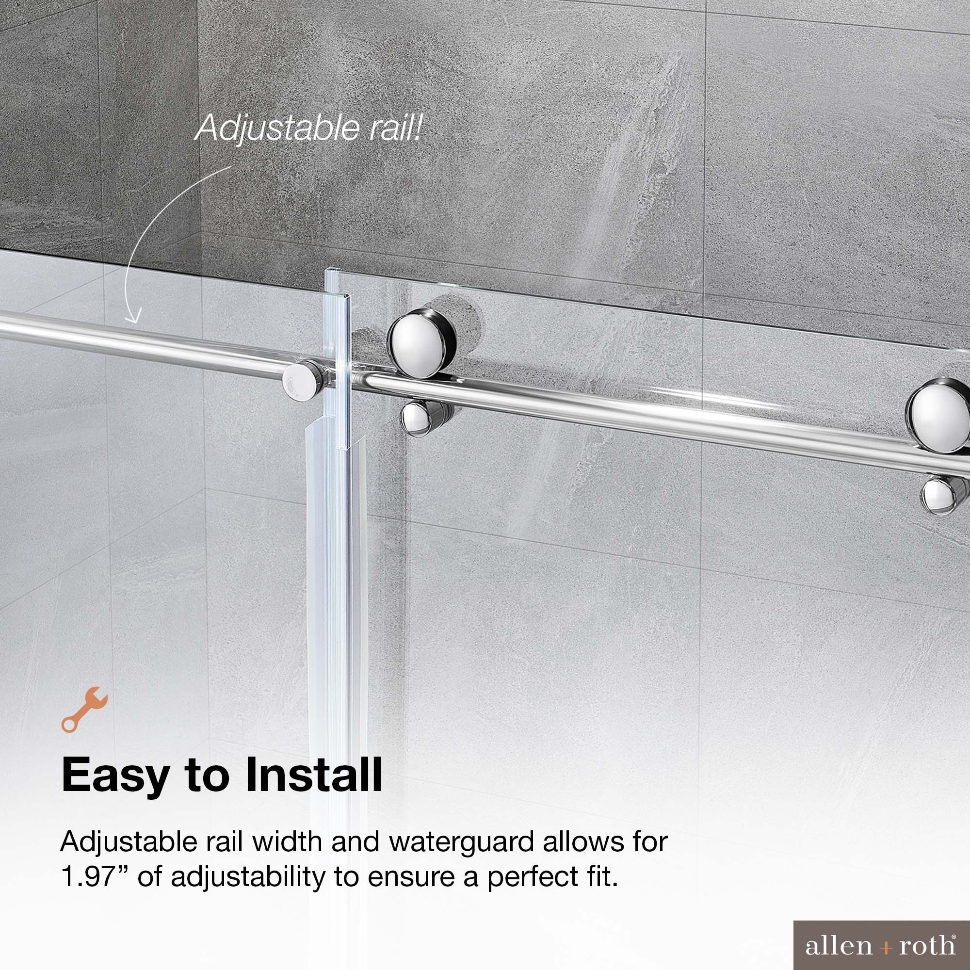 allen + roth ELLUM-SC-60GP-CH Shower-Doors - View #4