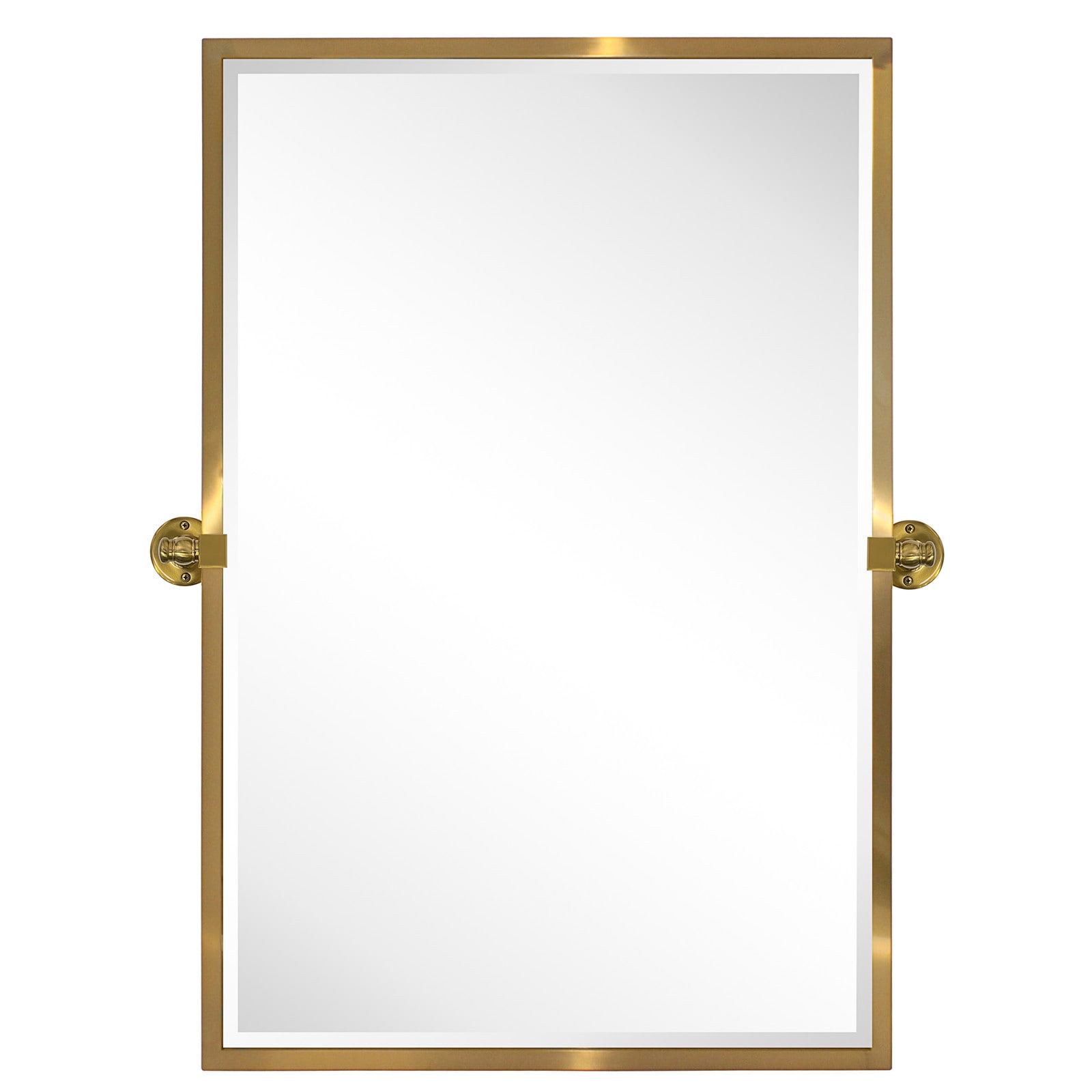 TEHOME GC-00165 Blakley 24-in x 36-in Beveled Rectangle Tilting Bathroom Vanity Mirror ( Brush Gold )