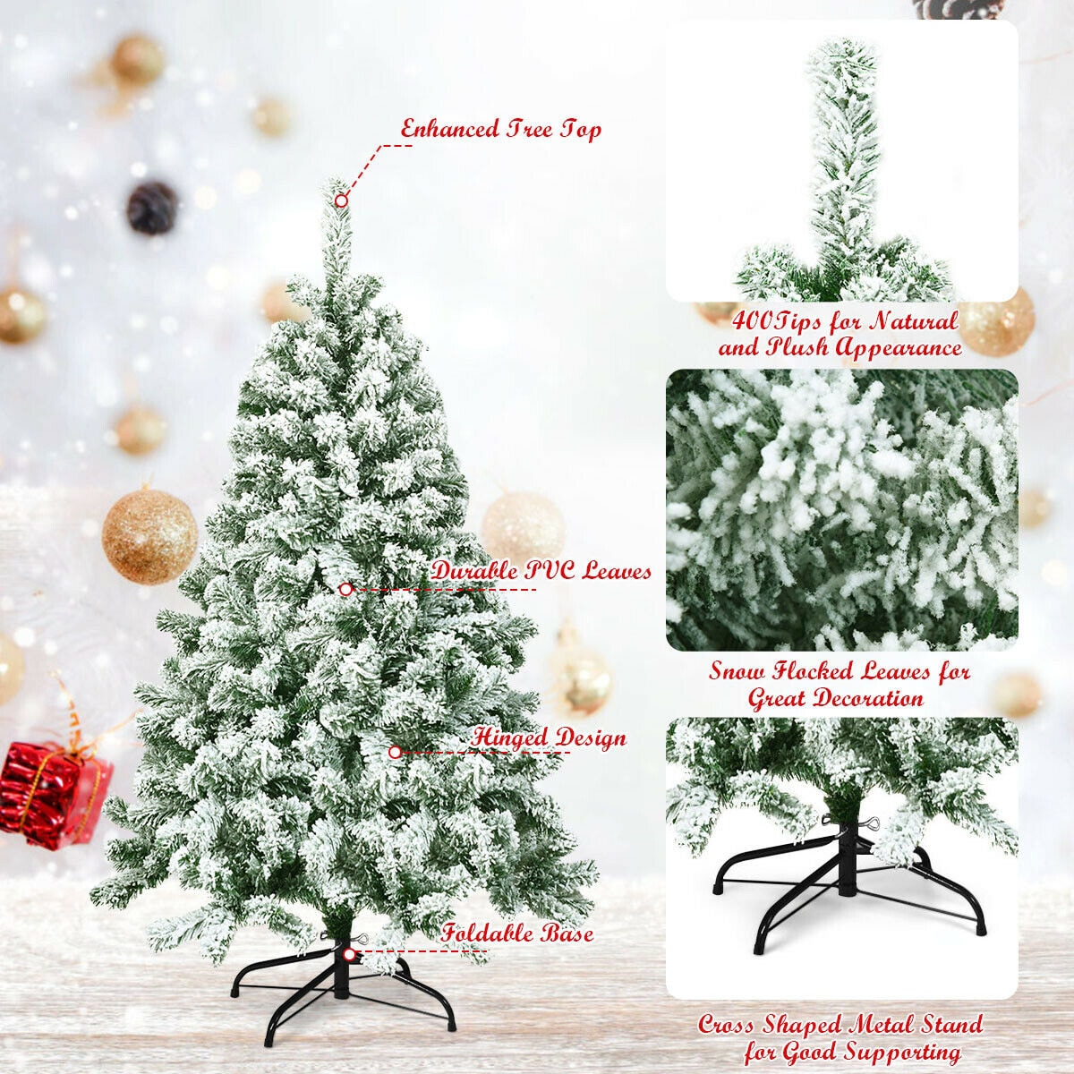 WELLFOR CM-HWY-22865 Artificial-Christmas-Trees - View #3