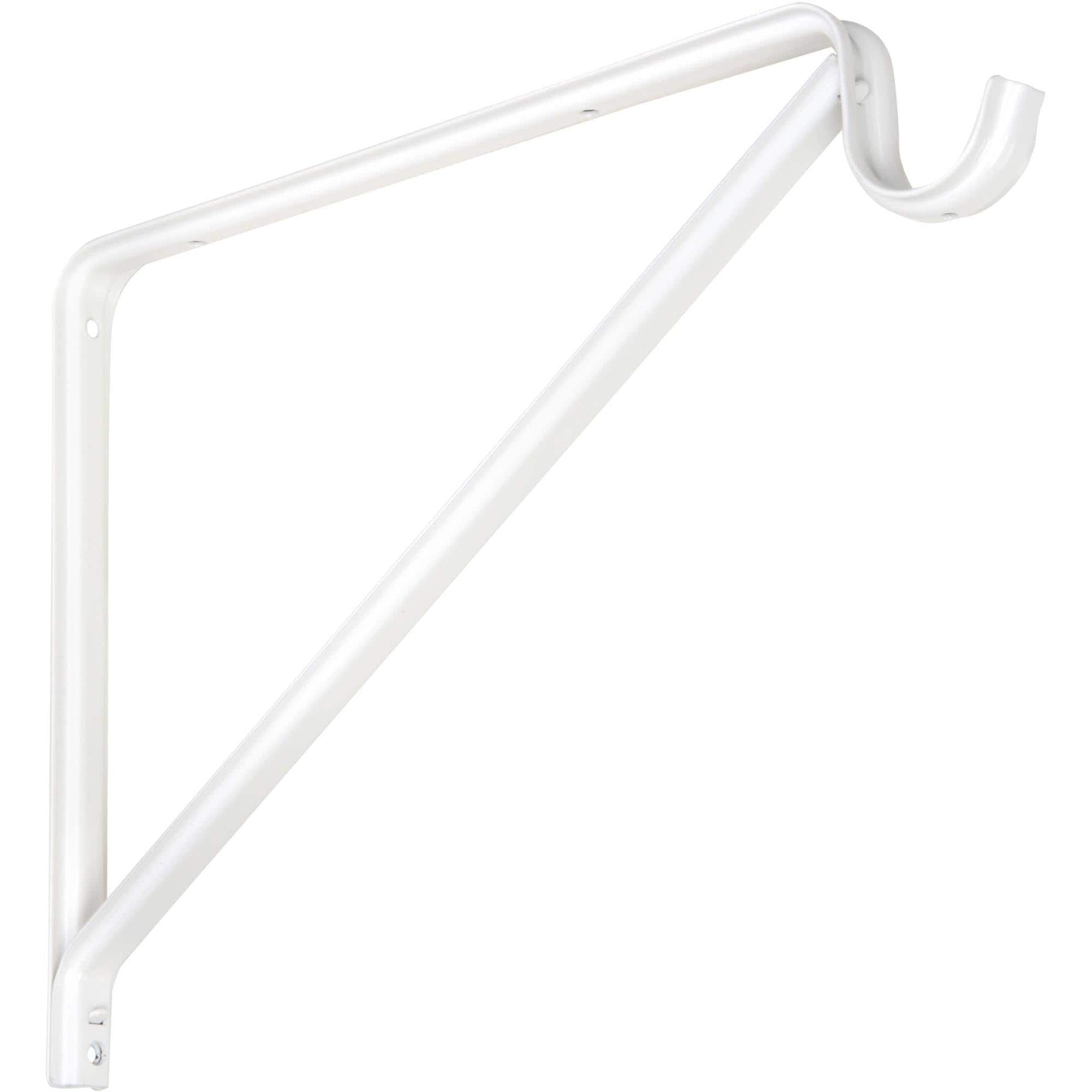 National Hardware National N224-501 White Baked Enamel Shelf Rod Bracket
