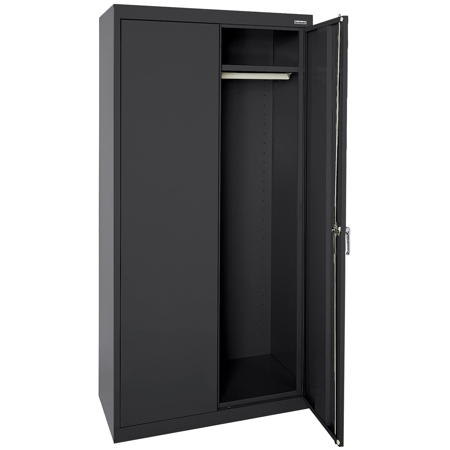 Sandusky CAW1362472-09 36-Inches W x 72-Inches H x 24-Inches D Freestanding Steel Garage Cabinet in Black