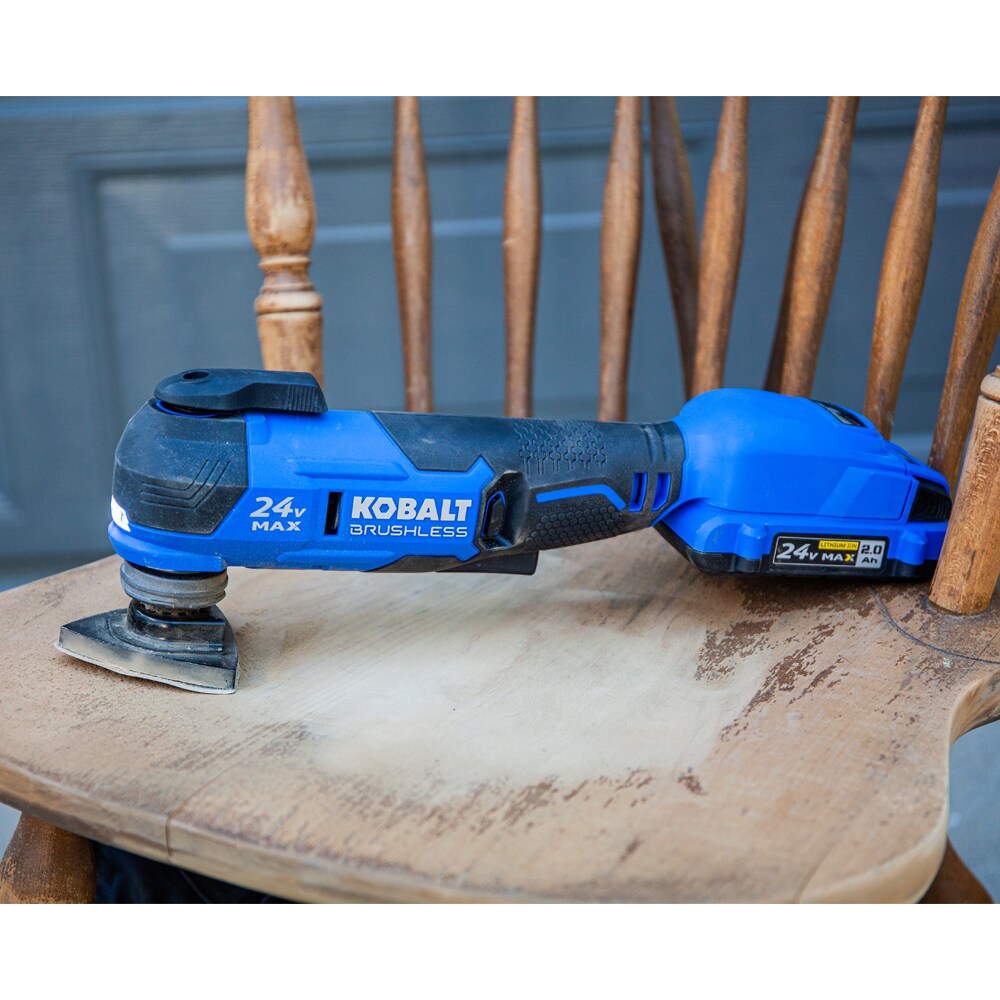 Kobalt Cordless Brushless 24-volt Max Variable Speed 17-Piece Oscillating  Tool Kit with Soft Case (1-Battery Included) in the Oscillating Tool Kits  department at