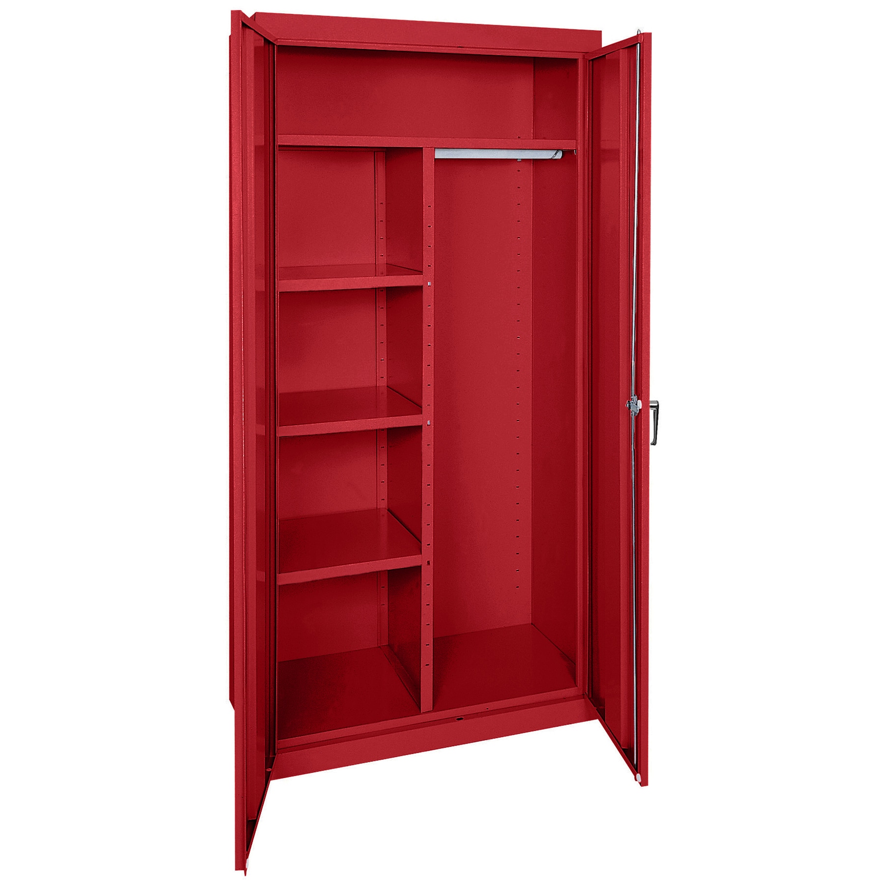 Sandusky CAC1361872-01 36-Inches W x 72-Inches H x 18-Inches D Freestanding Steel Garage Cabinet in Red