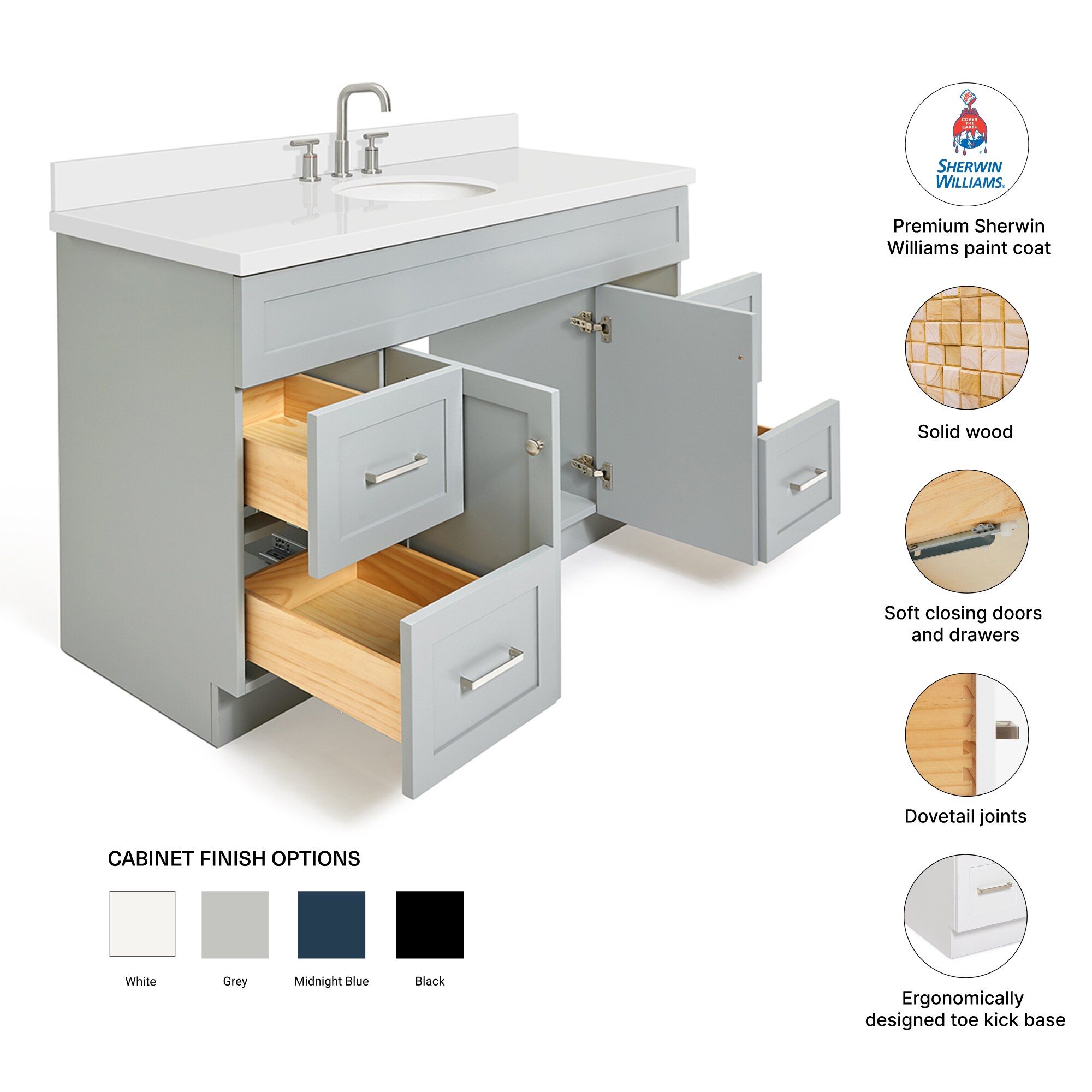 ARIEL F061SWQOVOGRY Bath-Vanity-Combo - View #4