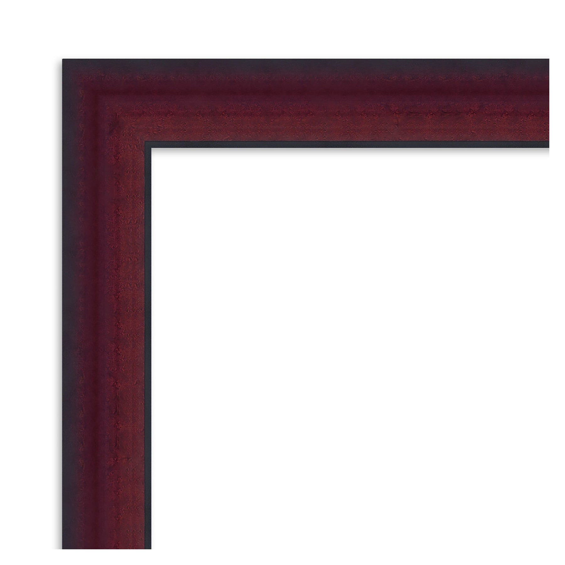 Canterbury Cherry 25" Square Wood Framed Wall Mirror