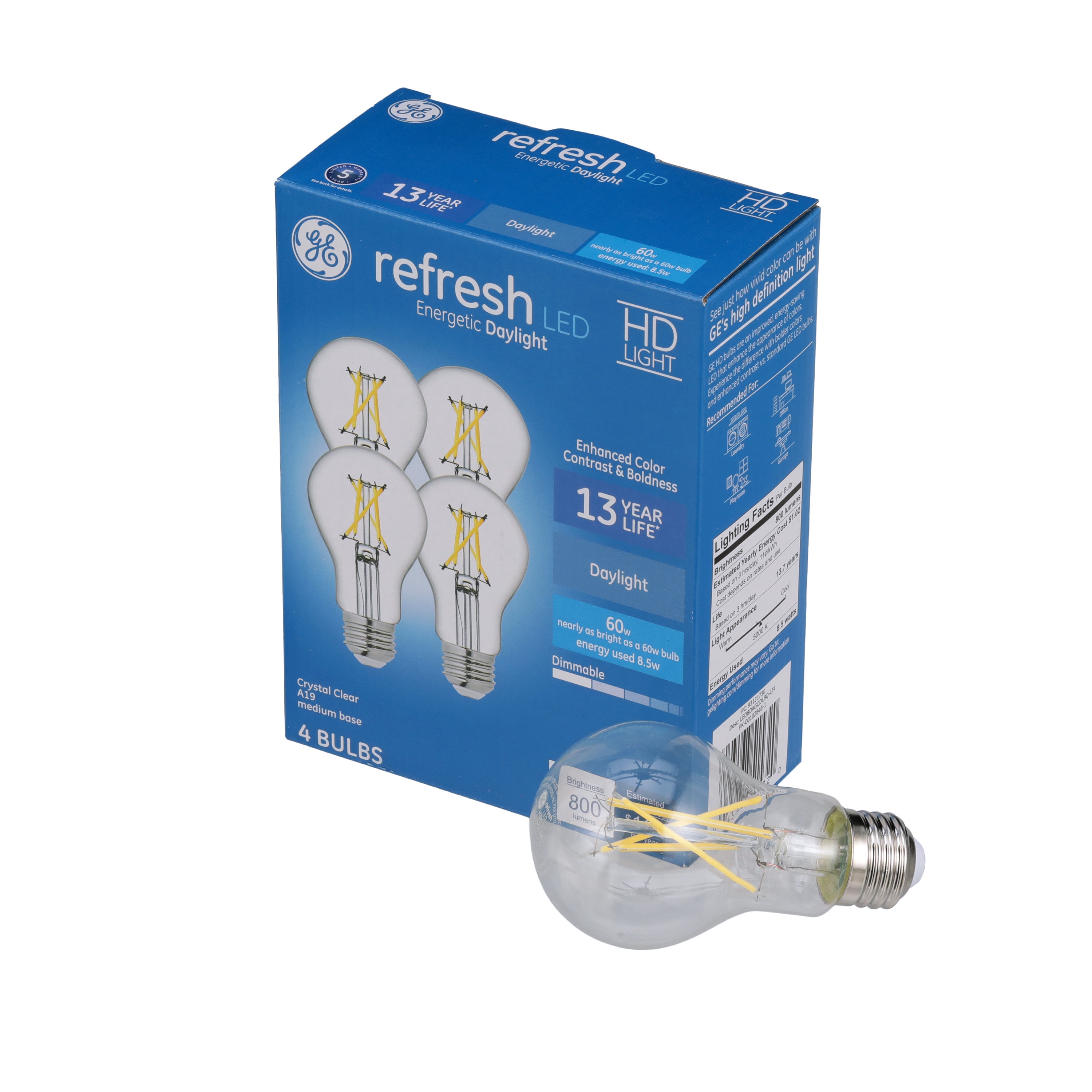 GE LED Soft White A19 Bulb 60W 800 Lumen 20 Boxes of 8 bulb total = 160 Bulb NEW 