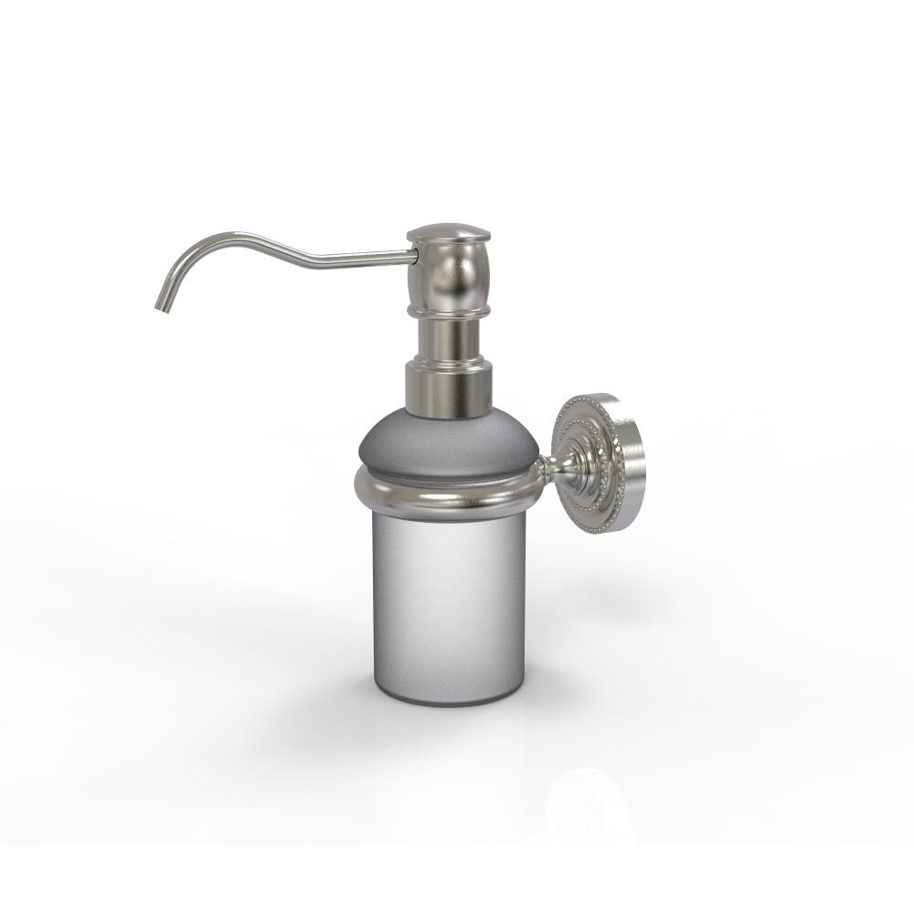 Allied Brass DT-60-SN Dottingham Satin Nickel 5-oz. Capacity Wall-mount Soap and Lotion Dispenser