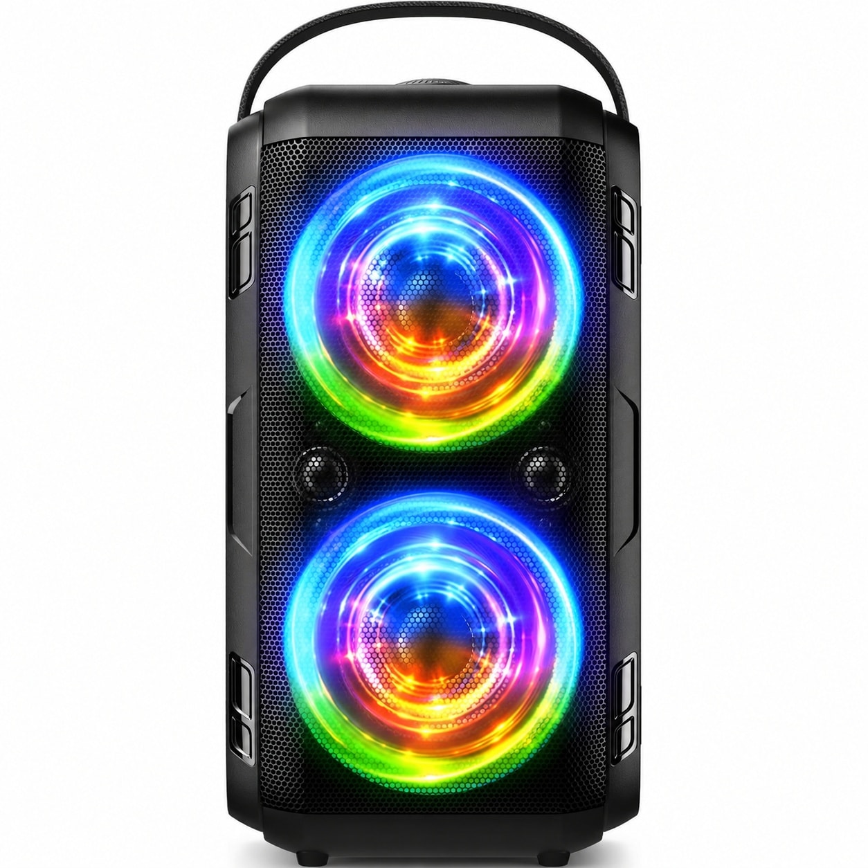 Lukvuzo Portable Bluetooth Speaker 180W Peak Power Wireless Boom Box with Deep Bass 105dB Sound IPX5 Splashproof and LED Lights for Outdoor and #LLU0803L106