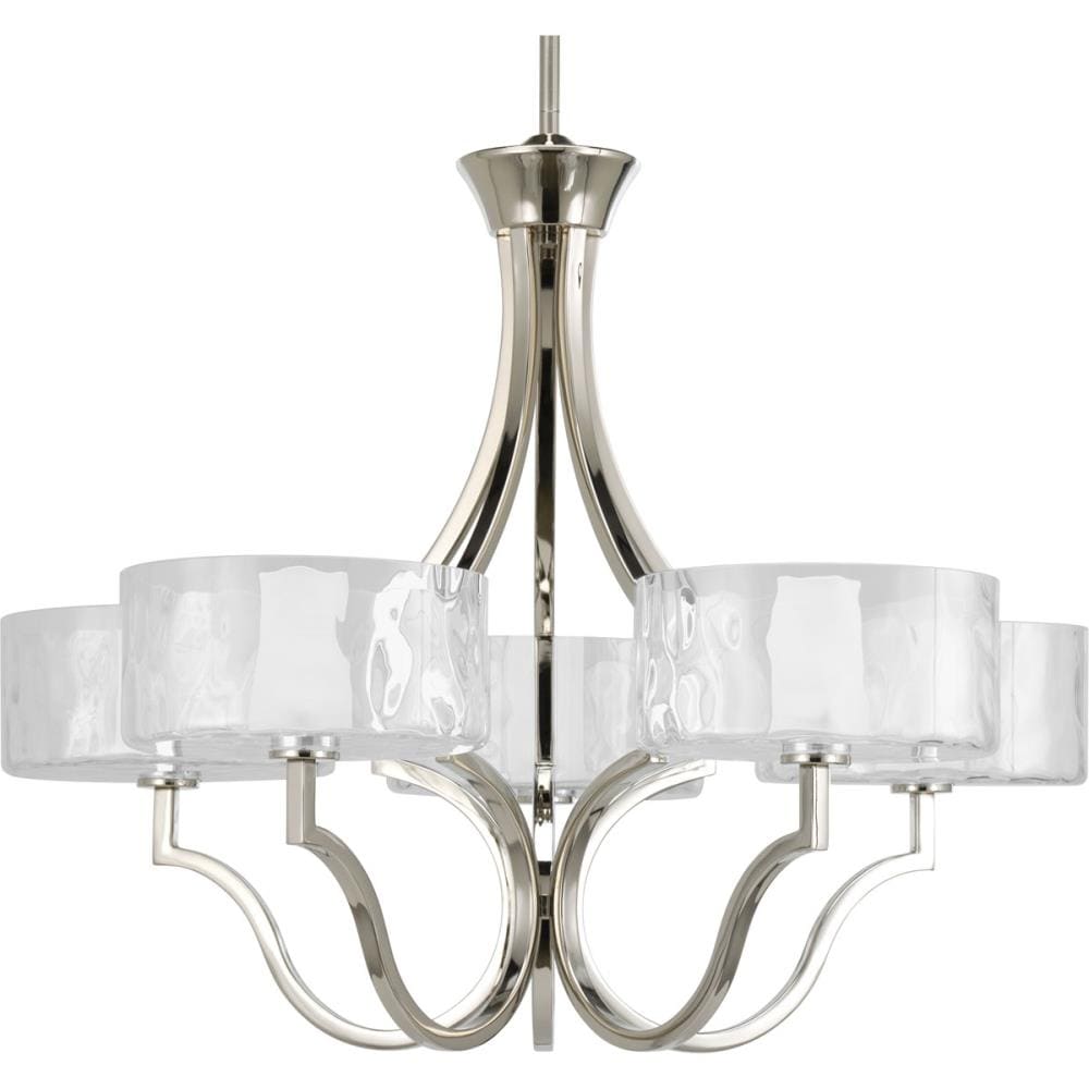 Progress Lighting Caress 9-Light Polished Nickel Modern/Contemporary Chandelier