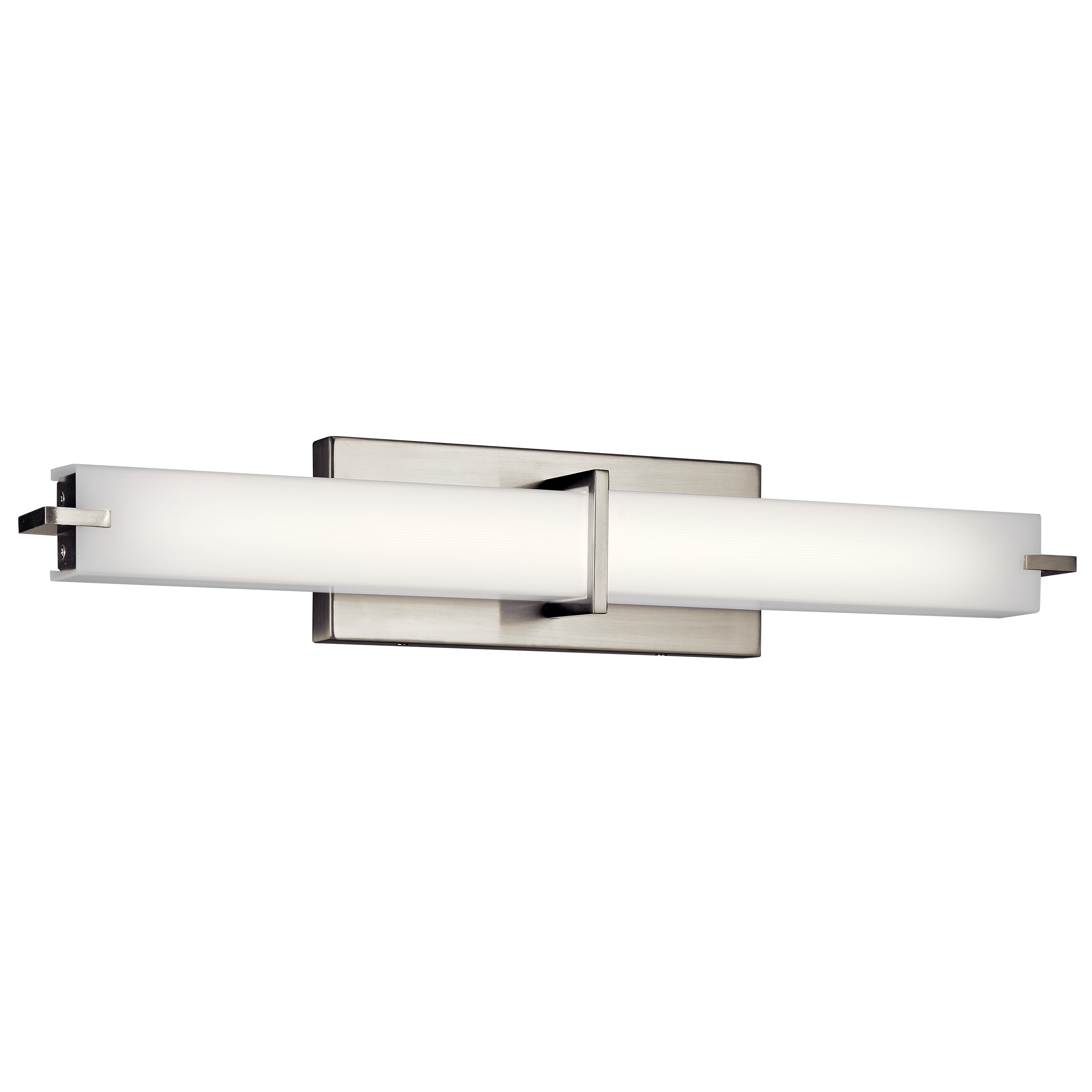 Photo 1 of Kichler 25.75-in 1-Light Brushed Nickel LED Transitional Vanity Light Bar