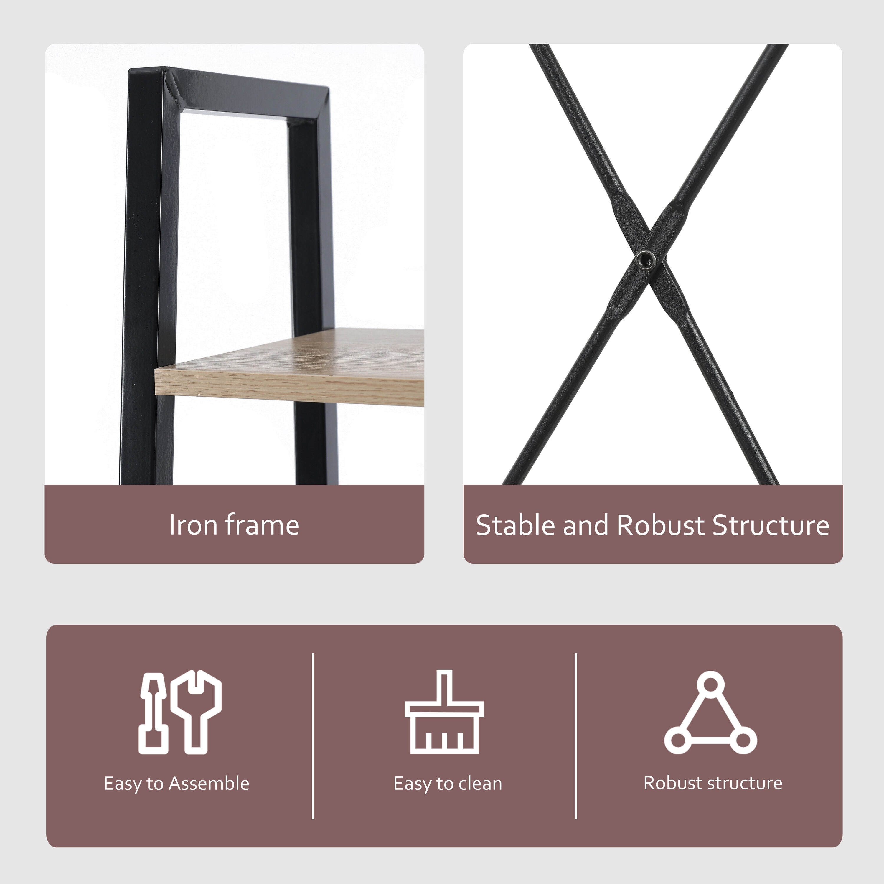 LuxenHome WHIF579 bookcases - View #15