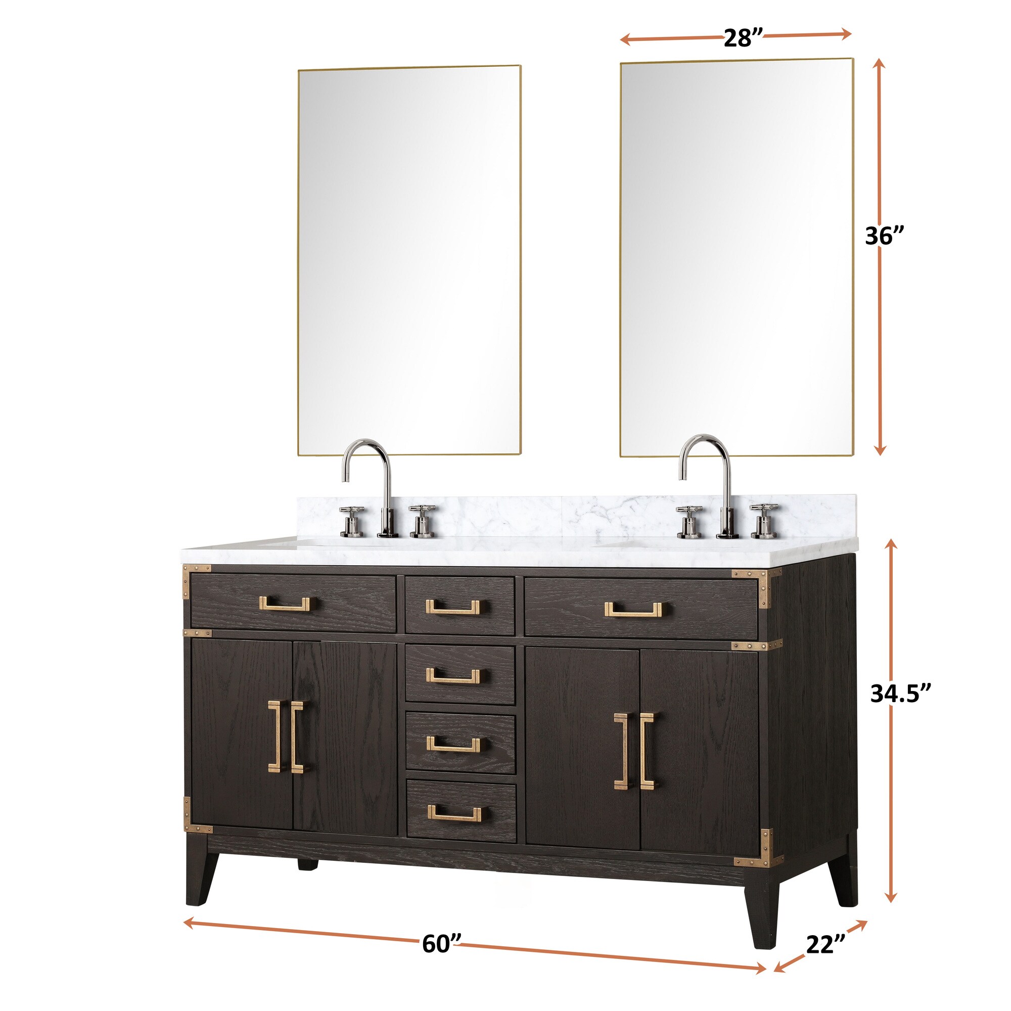 Lexora LVW60DK111 Bath-Vanity-Combo - View #5