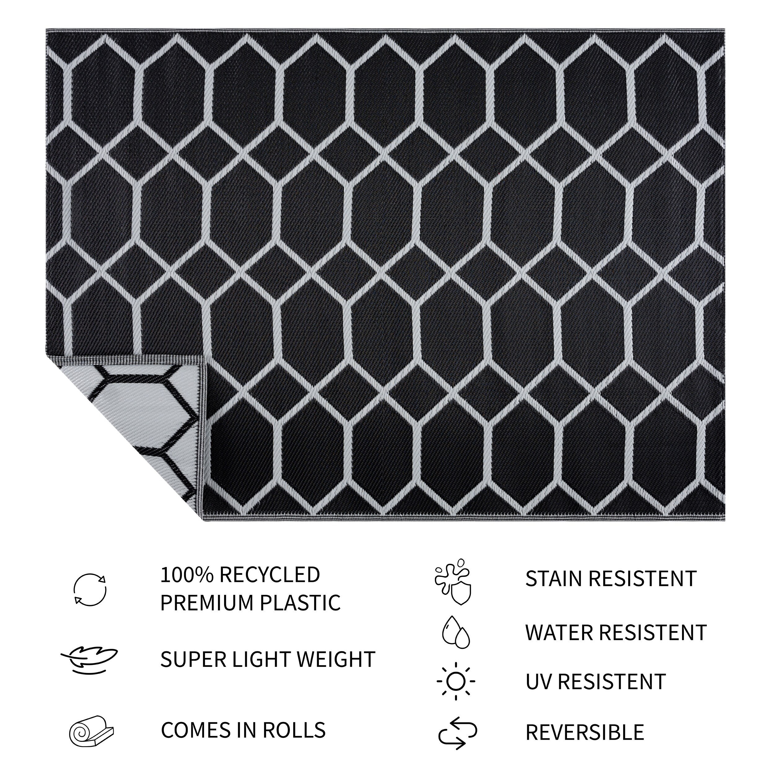 Playa Rug PLY-R-MIA-BW-6X9 rugs - View #3
