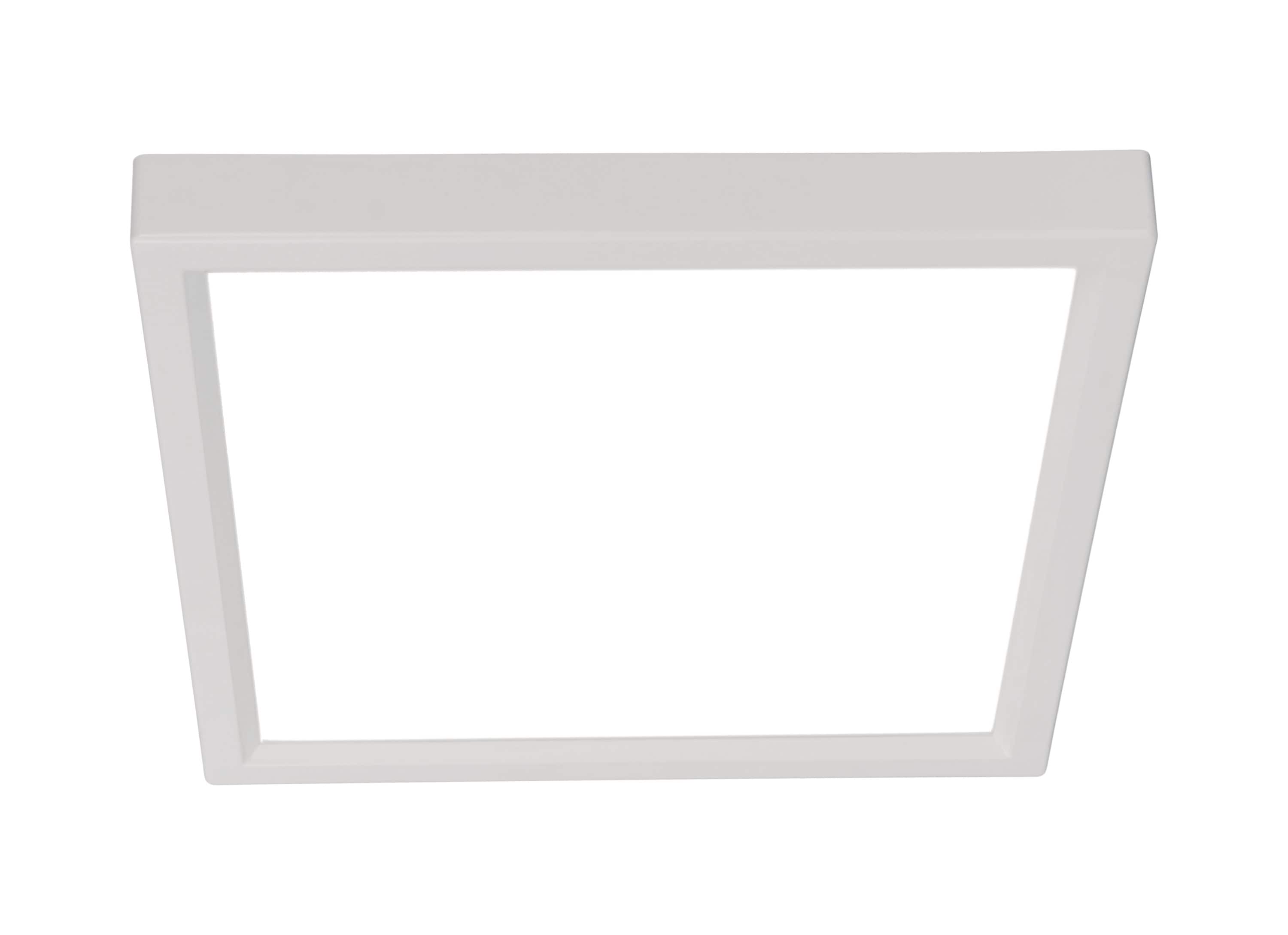 Nicor Lighting DSE621203KSQWH DSE Sq 1 -Light 6.25-in Matte White Integrated LED Flush Mount Light ENERGY STAR Certified