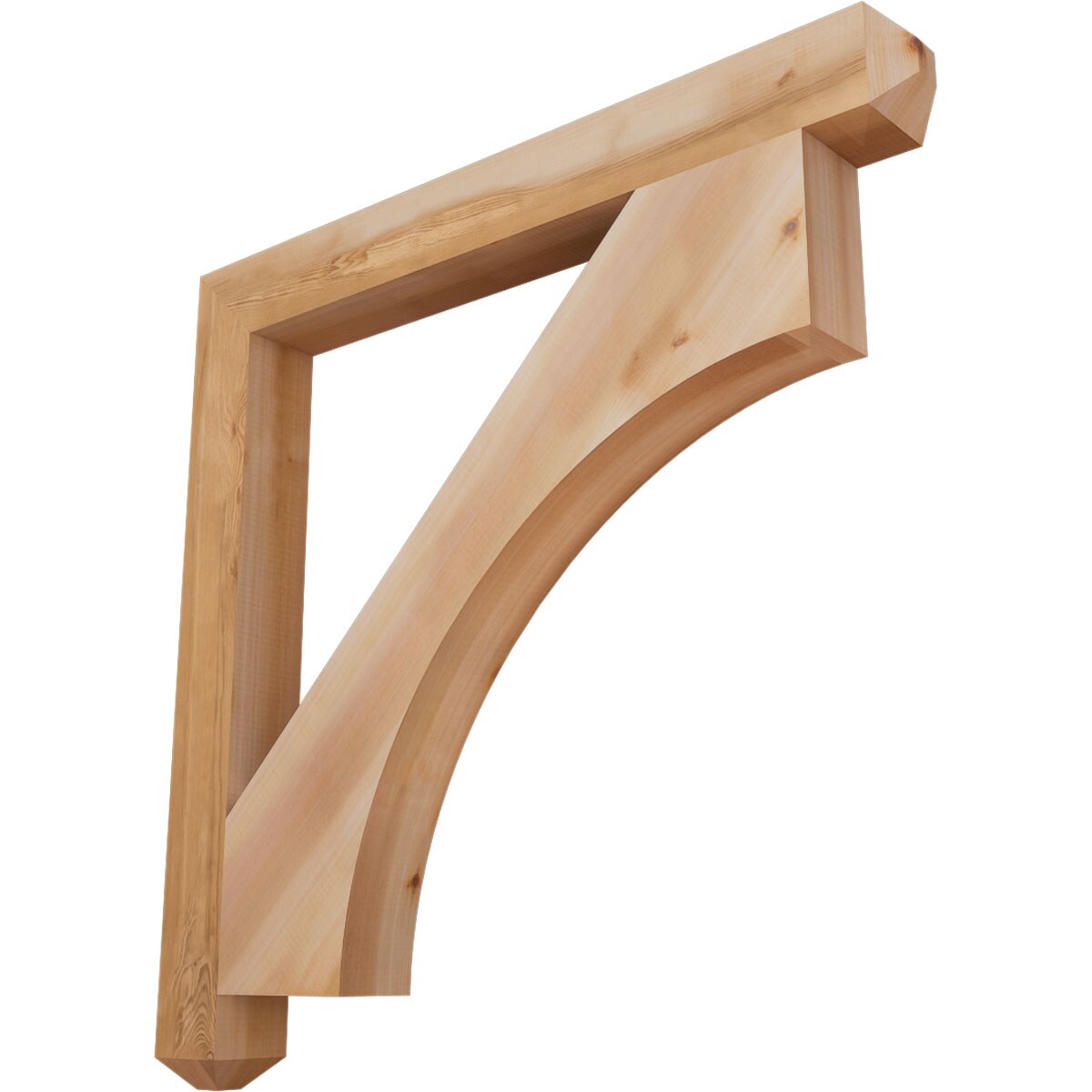 Ekena Millwork BKT04X38X38WTL04SWR Westlake craftsman smooth 3-1/2-in x 38-in x 38-in Western red cedar Brown Wood Standard bracket