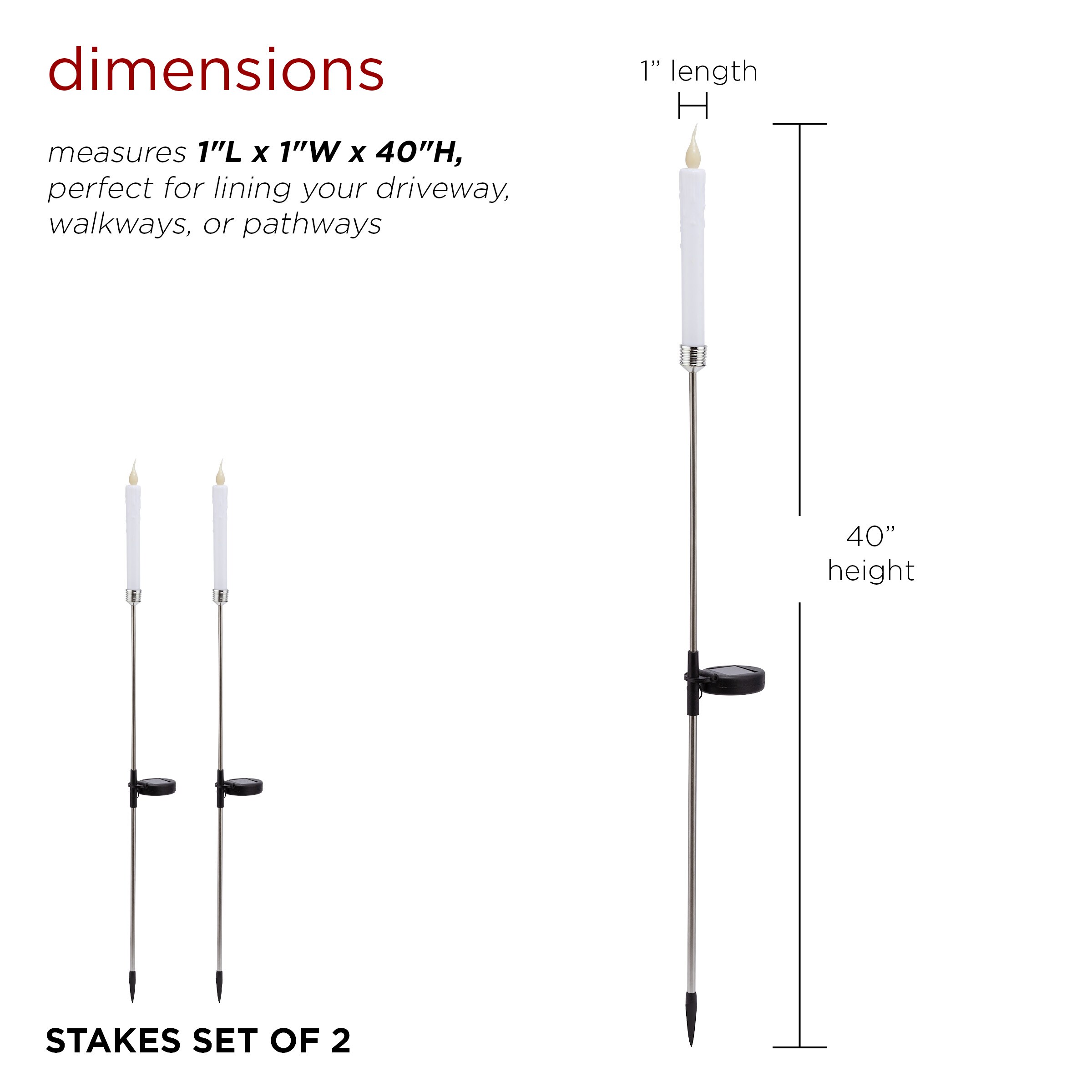 Alpine Corporation QTT302SLR-WT-2 Pathway-Markers - View #3