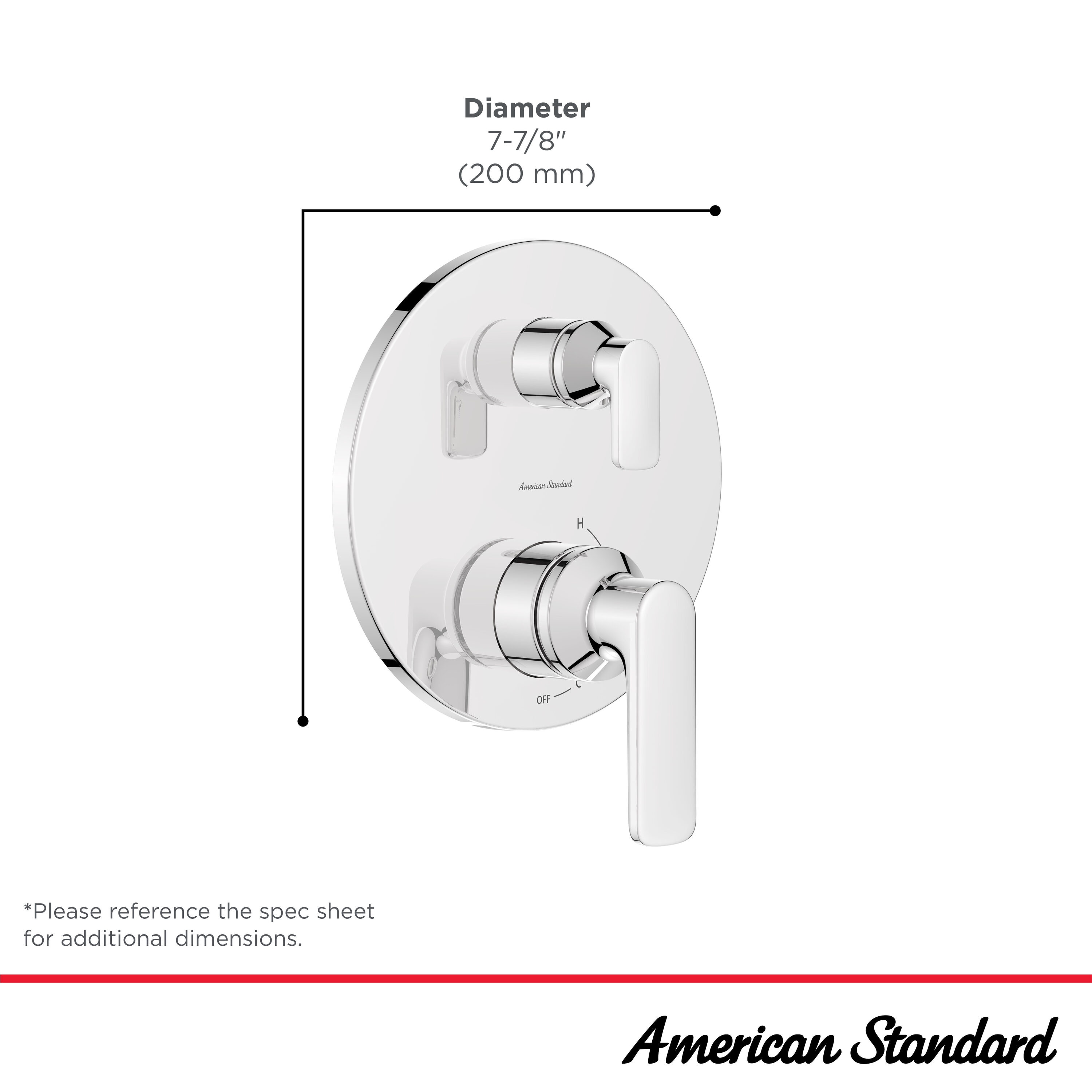 American Standard TU061740.295 Bath-Shower-Facc - View #4