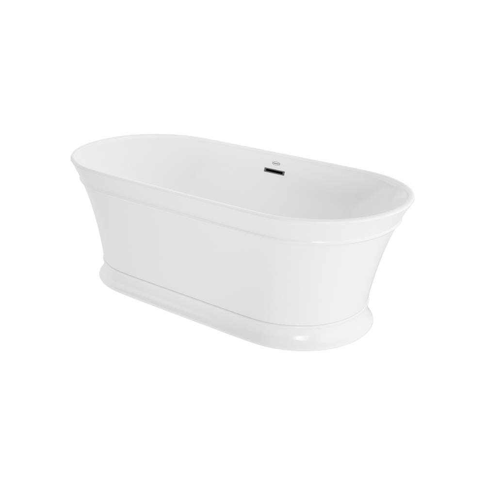 Jacuzzi Lyndsay 31.5-in x 67-in White Acrylic Oval Freestanding Soaking ...