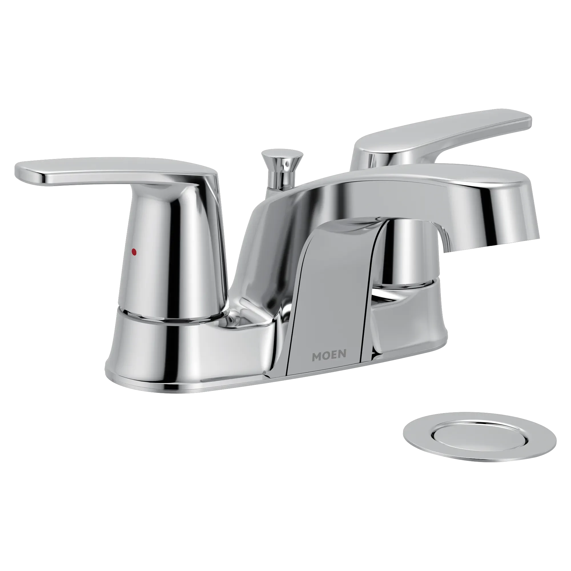 Moen Chateau Two-Handle Low Arc Bathroom Faucet in Chrome