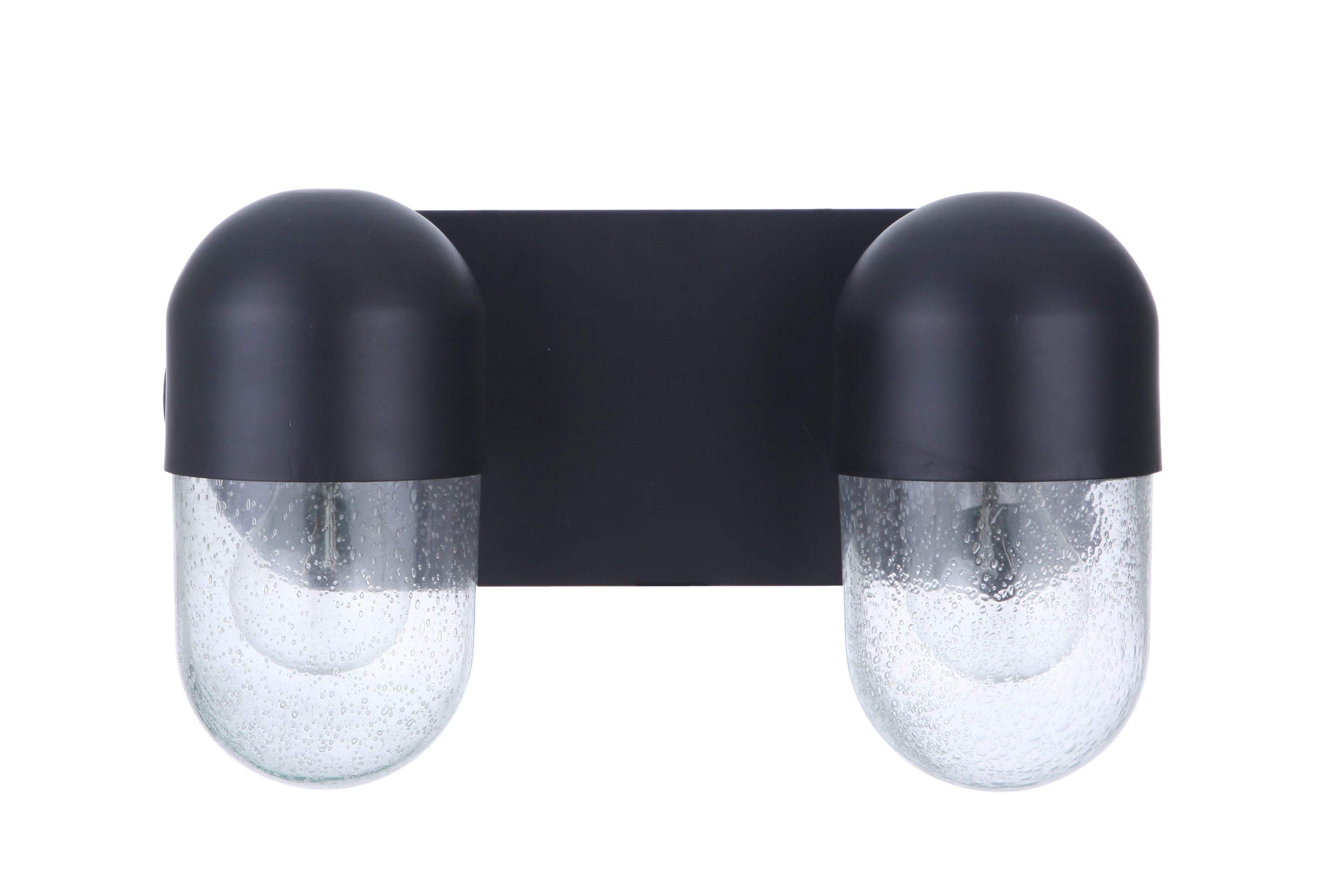 Craftmade 55002-FB Pill 13.75-in 2 -Light Matte Black Modern/contemporary Vanity light