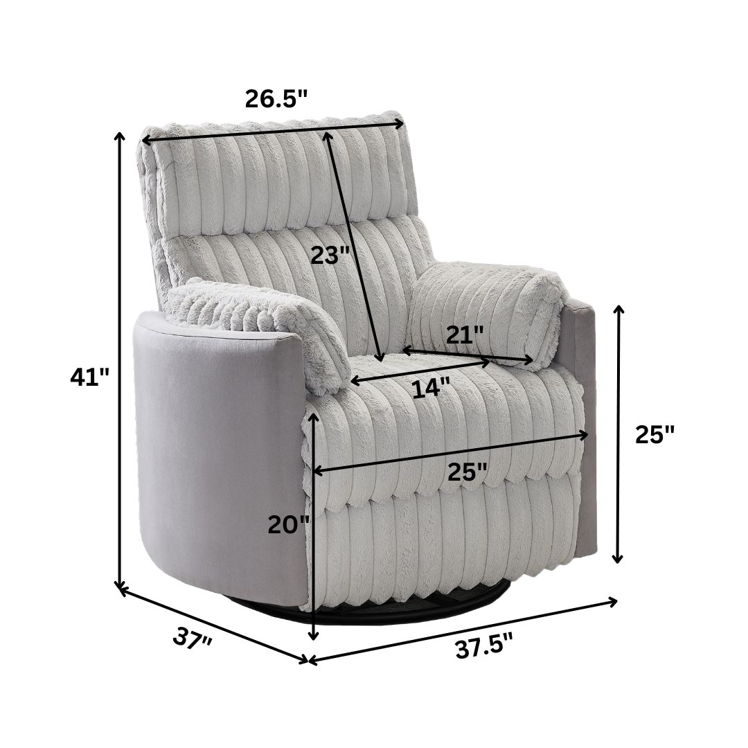 Roundhill Furniture LRH4131GY recliners - View #13