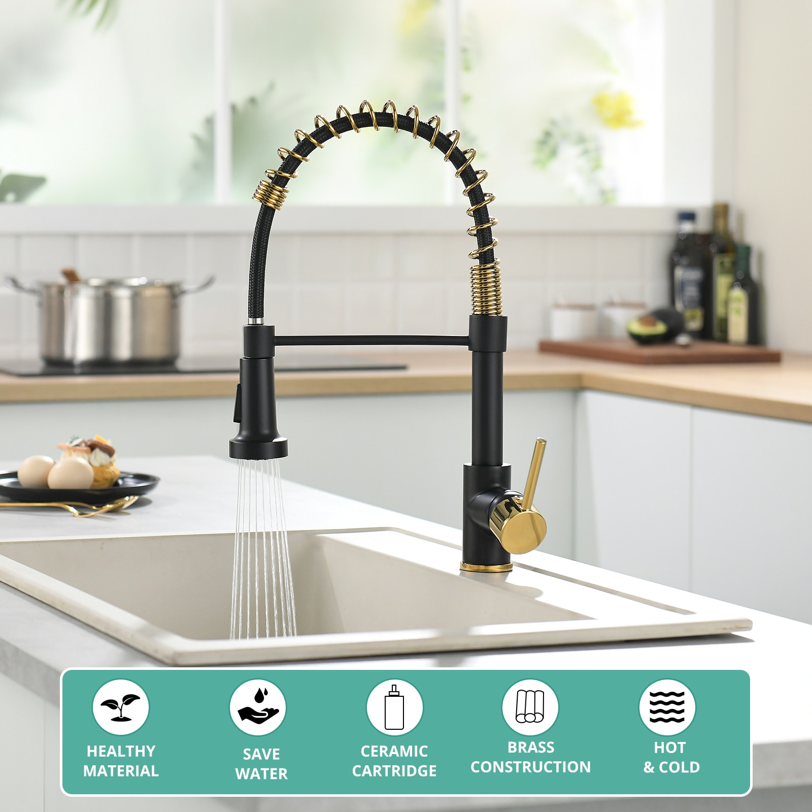 Fapully FA-B-1007BG Kitchen-Faucets - View #4