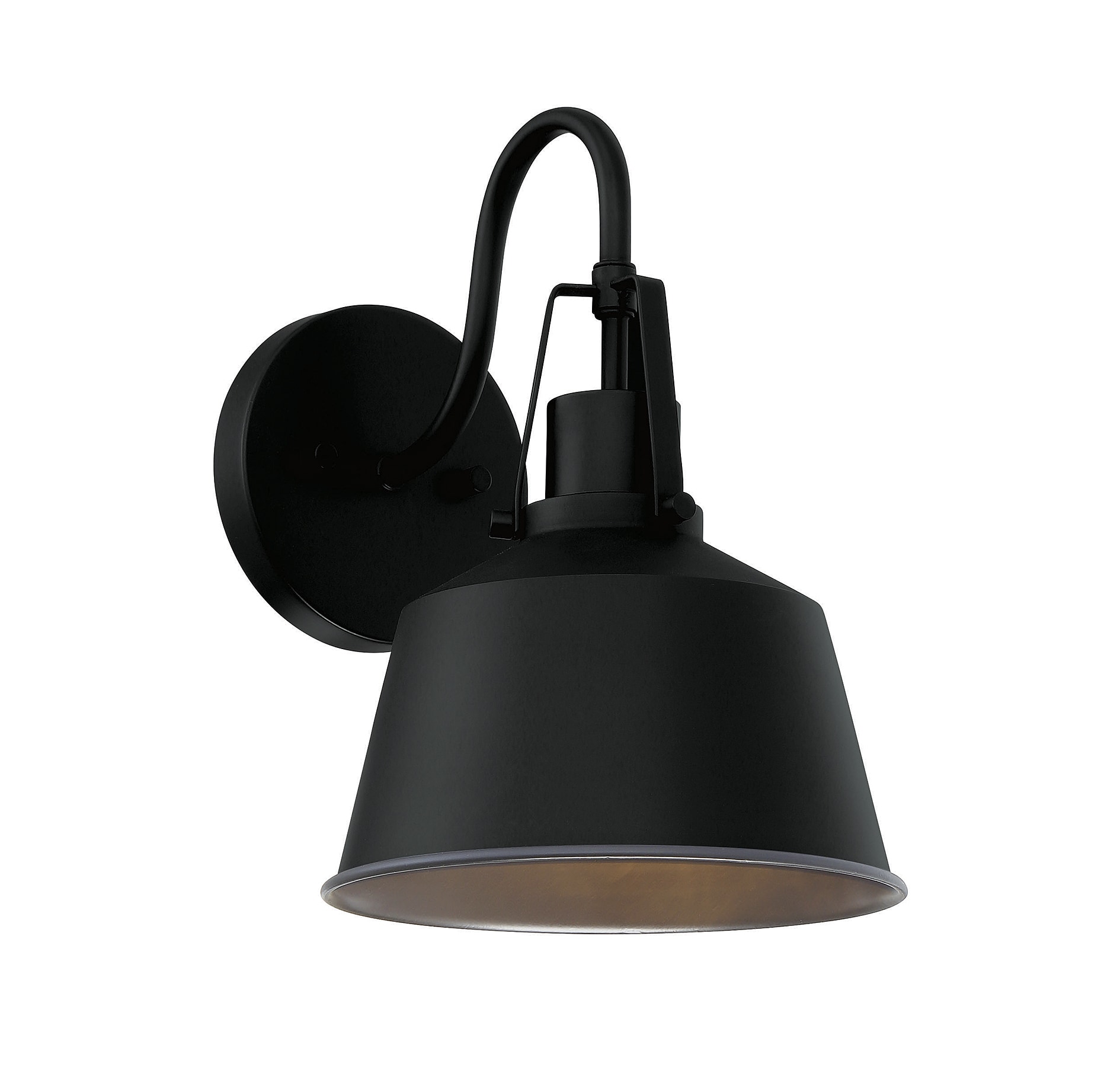 Meridian Lite Trends M50049BK Meridian 1 -Light 11.63-in H Matte Black Hardwired Outdoor Wall Light