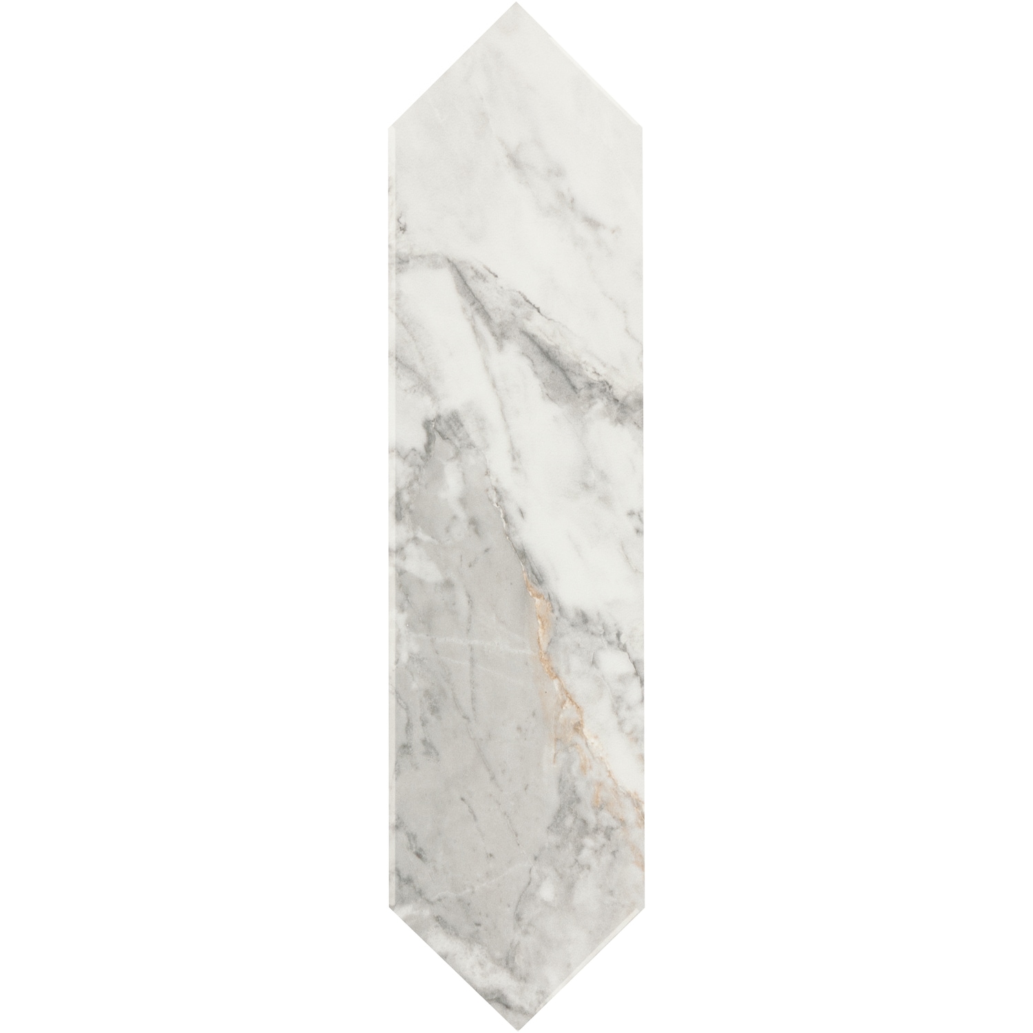 American Olean EC35PKT312MBGL Elevated Craft Silver 3-in x 12-in Glossy Ceramic Marble Look Wall Tile (0.252-sq. ft/ Piece)