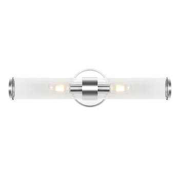 JONATHAN Y Cecil Modern/contemporary Transitional 23-in 2-Light Chrome LED  Farmhouse Vanity Light in the Vanity Lights department at