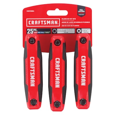 CRAFTSMAN 2pc Standard and Metric Dual Material Fold Up Hex Key Set 46006