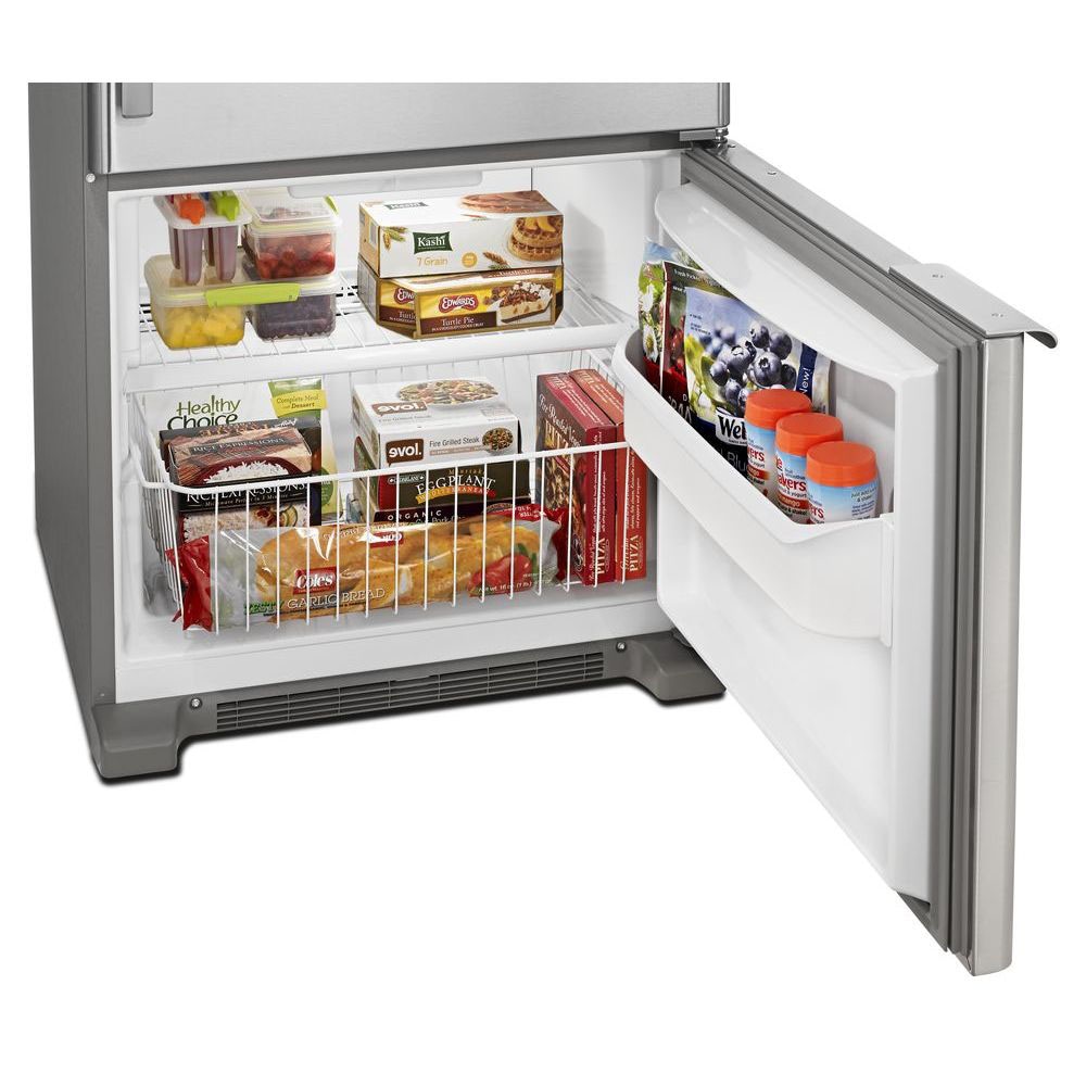 Amana 18.6-cu ft Bottom-Freezer Refrigerator (Stainless Steel) at Lowes.com