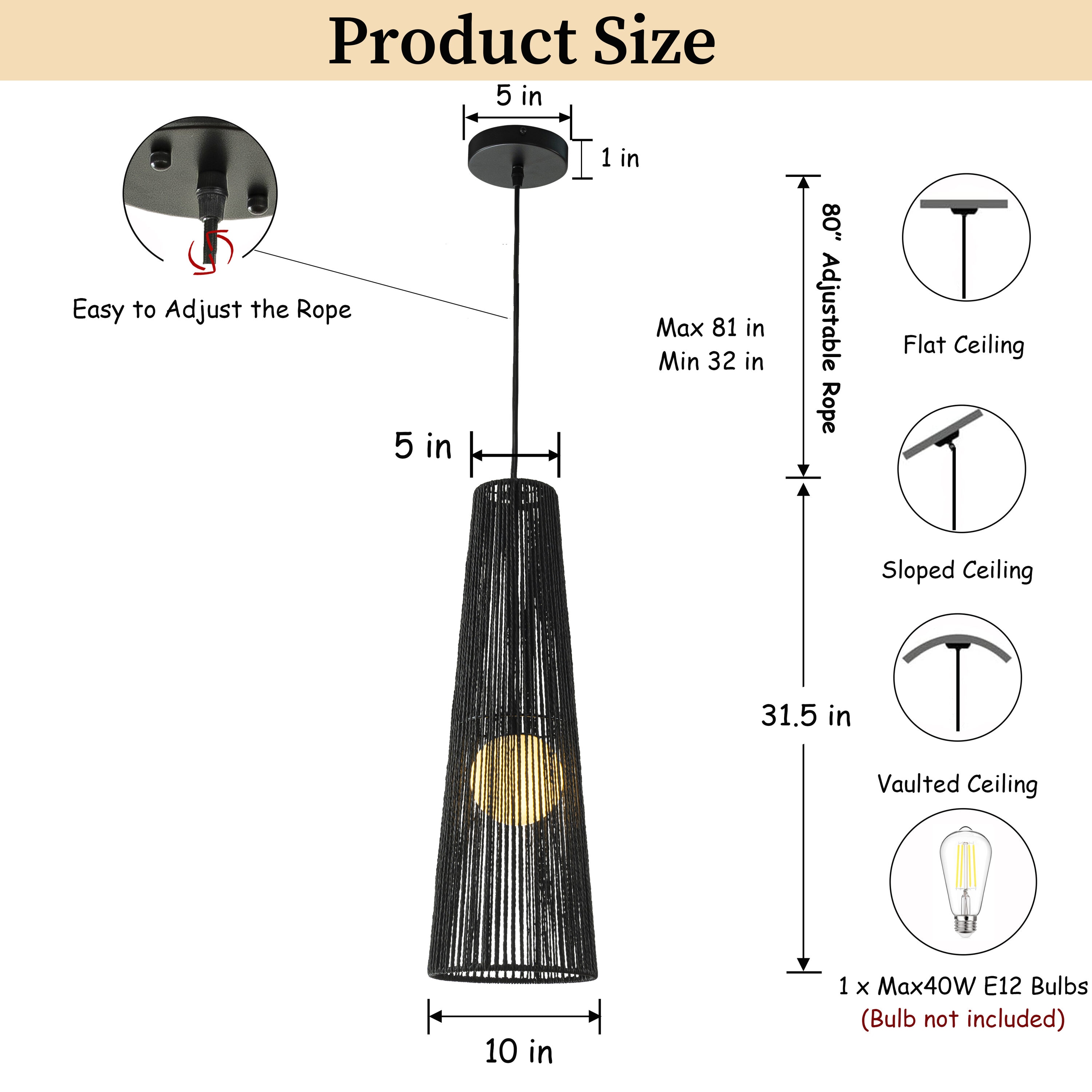 AloaDecor Lighting L7264D13BK12A Pendant-Lights - View #3