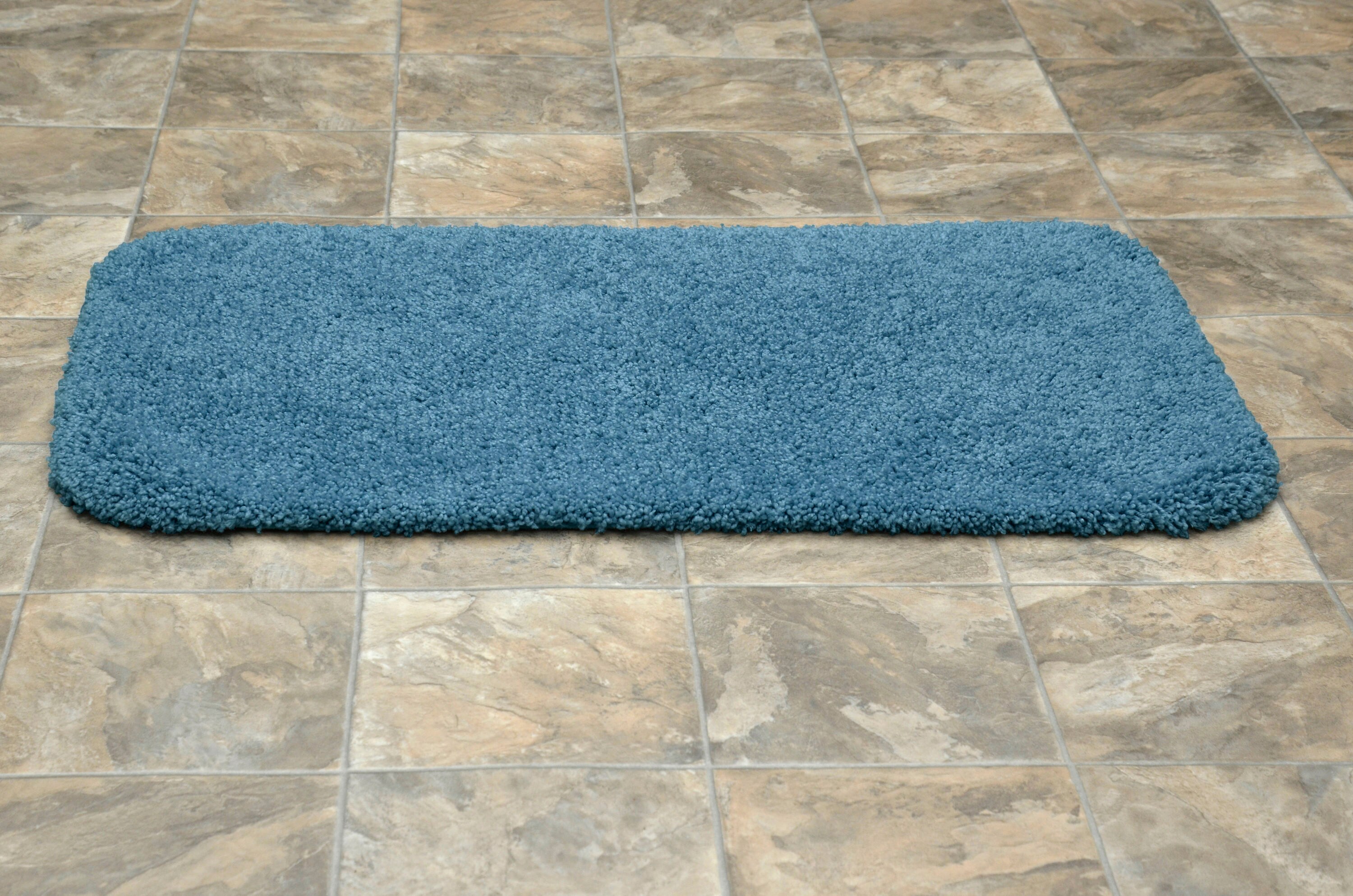 Garland Rug Ser Serendipity Washable Nylon Shaggy Bath Rug, Deep Fern