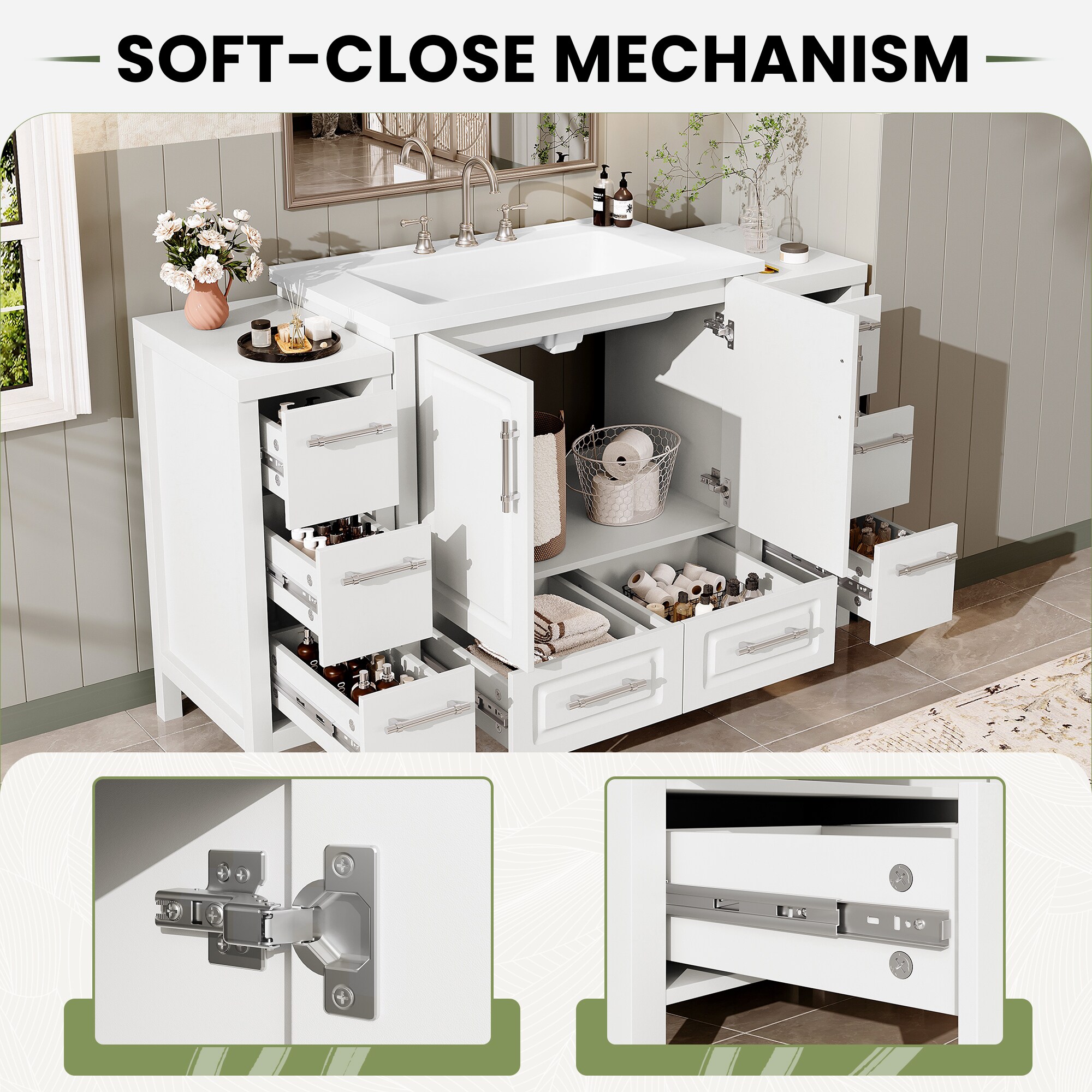 JEAREY LS-LR54-WT Bath-Vanity-Combo - View #9