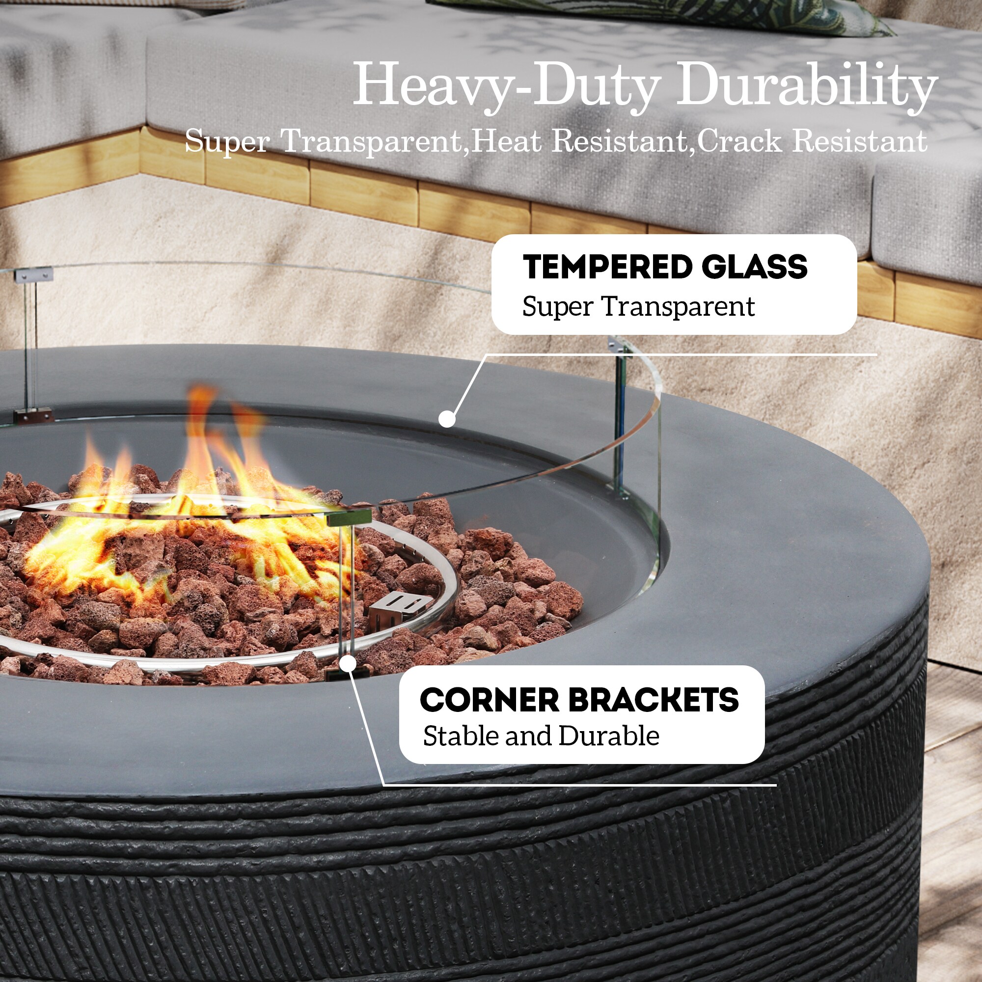 Patio Watcher LS-42MDK-XW-BW Outdoor-Gas-Firepits - View #5