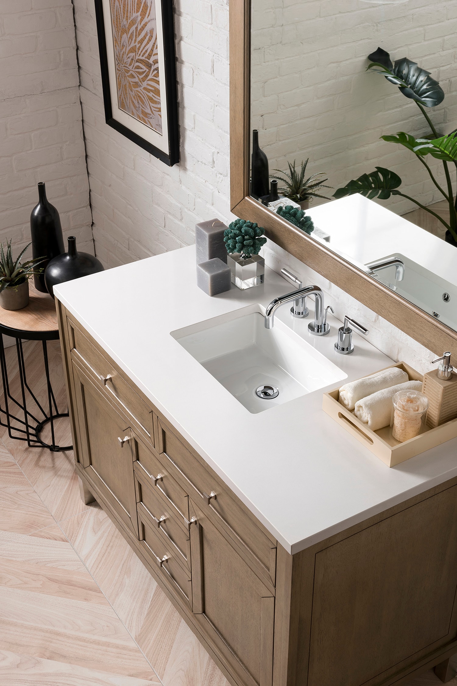 James Martin Vanities 305-V48-WWW-3CLW Bath-Vanity-Combo - View #3