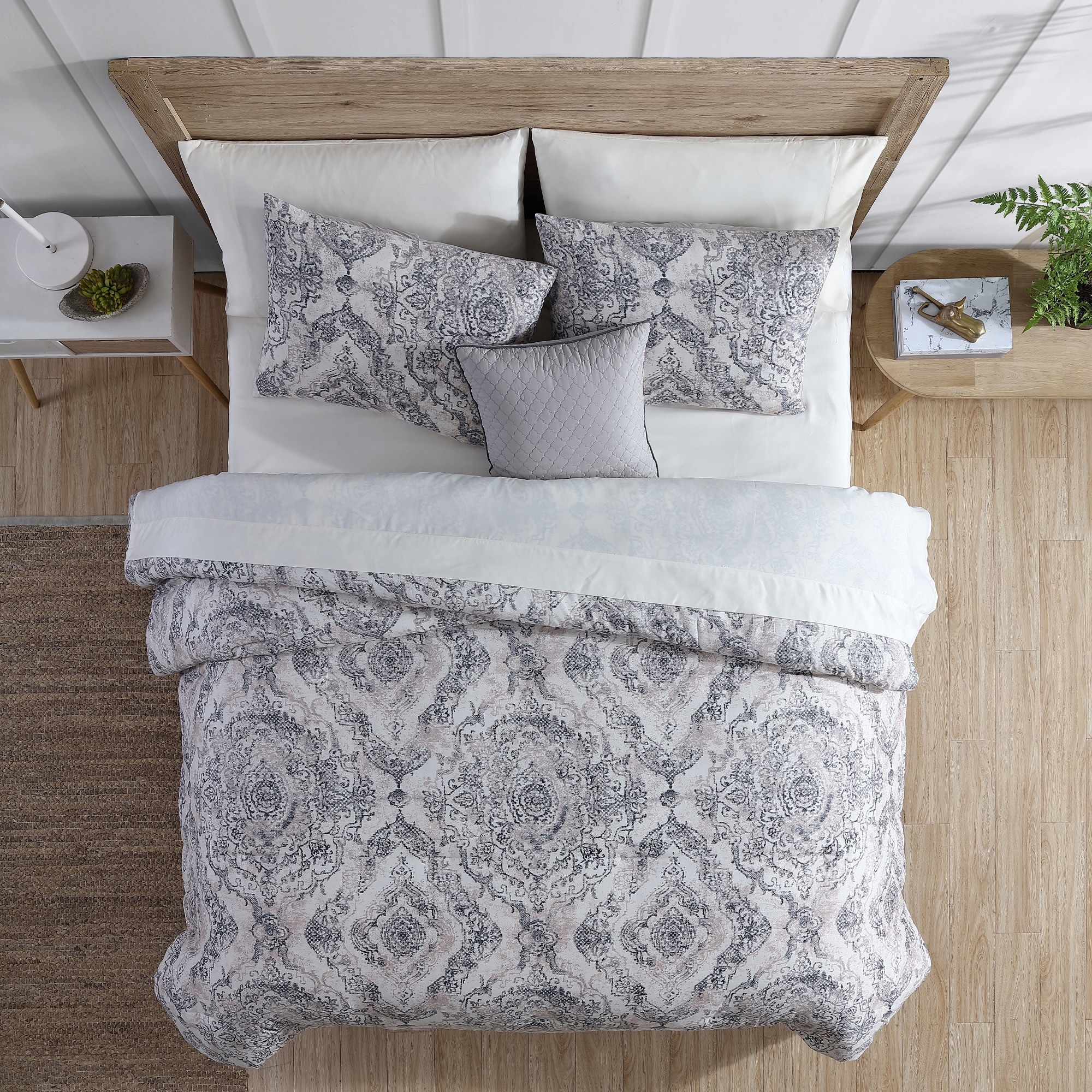 Modern Threads 5-Piece Grey Queen Comforter Set in the Bedding Sets  department at