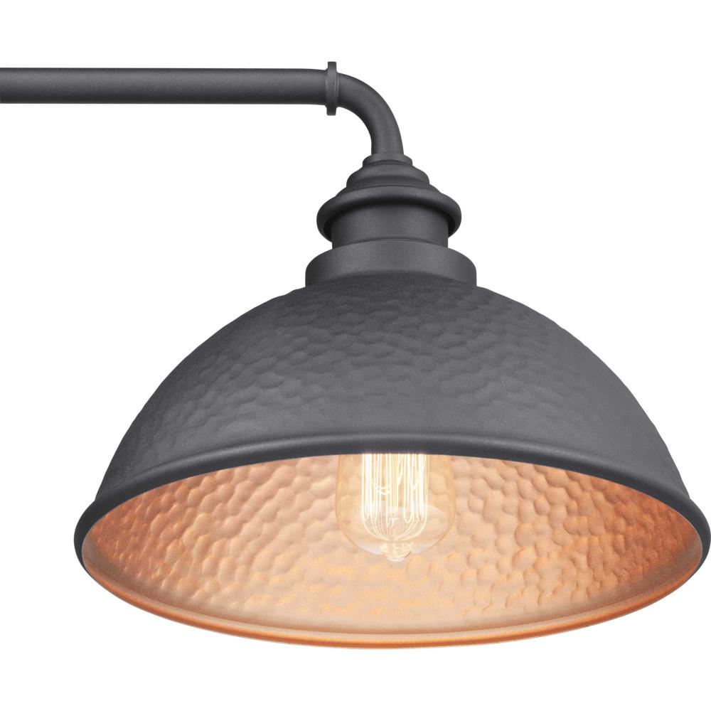 Englewood Black Hammered Copper 12" Outdoor Wall Lantern