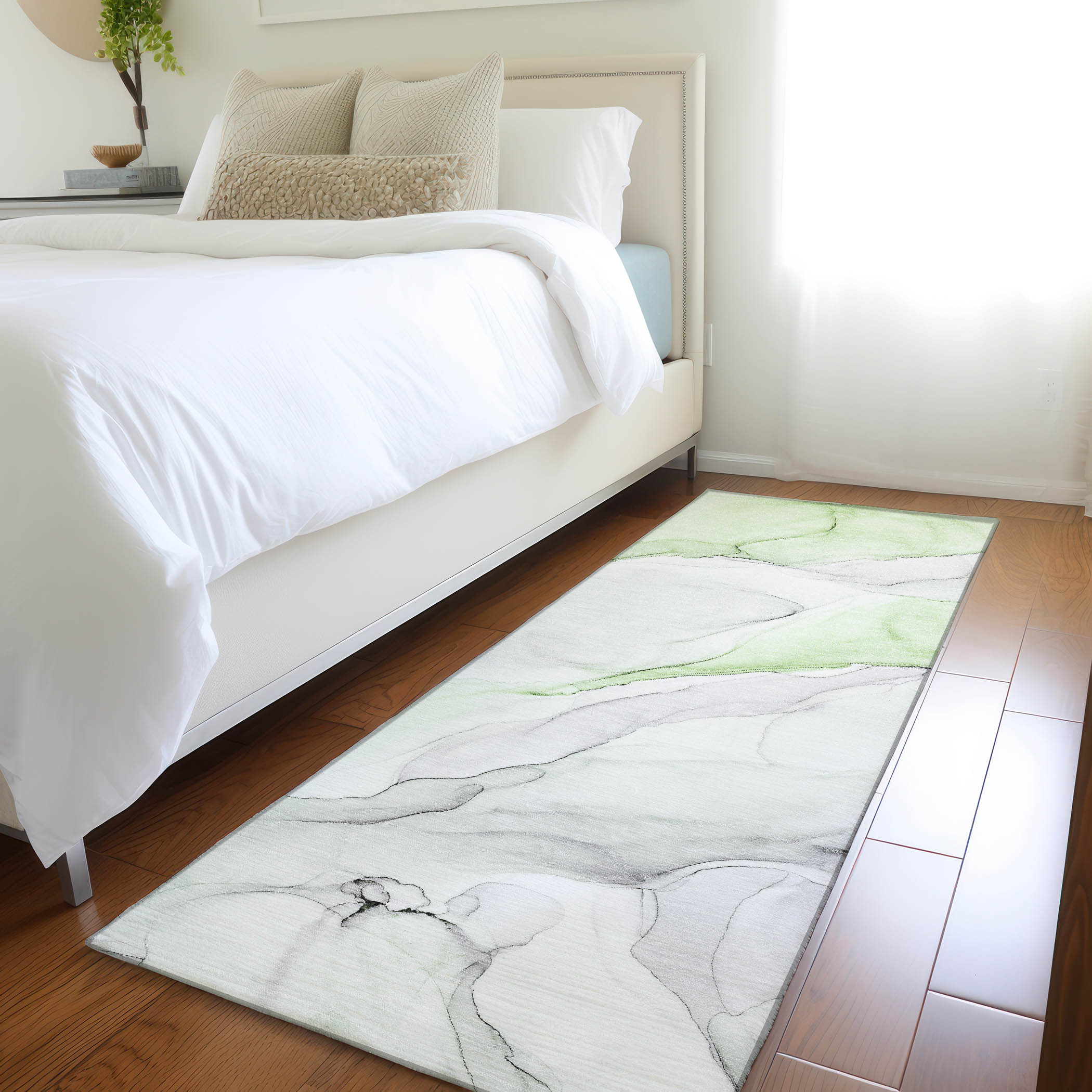 Addison Rugs ACN515GE2X8 Chantille ACN515GE 2 x 7 (ft) Polyester Green Rectangular Indoor/Outdoor Geometric Machine washable Area rug