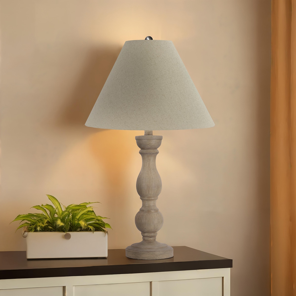 allen roth 10 in x 15 in Tan Linen Empire Lamp Shade 7590 NM at Lowes