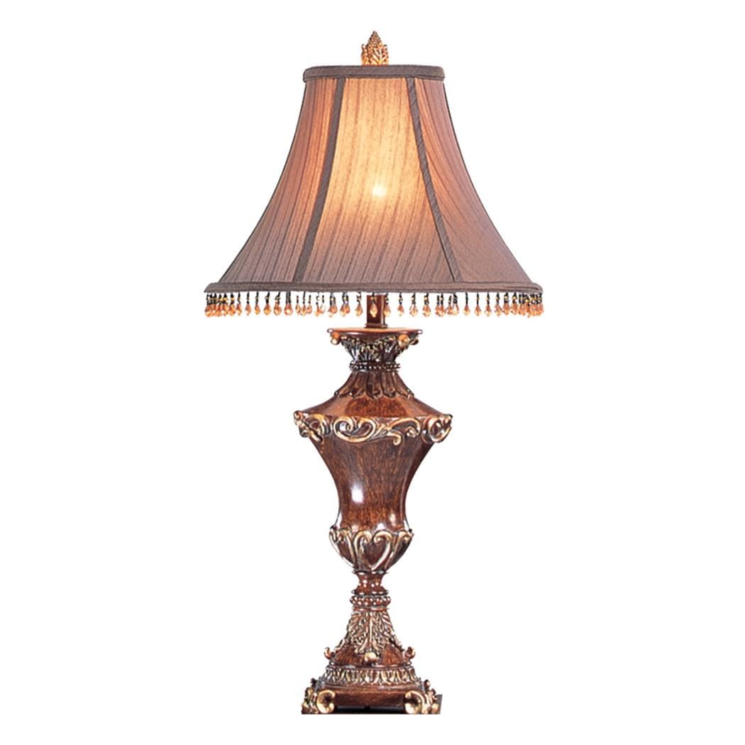 Ore International 11.65 in. Amber Victorian Goose Neck Touch-On Table Lamp