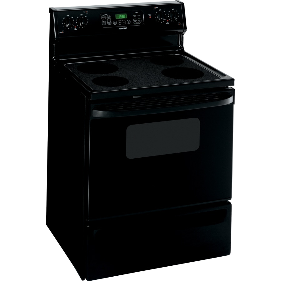 Hotpoint 30-in Glass Top 4 Elements 5-cu Ft Self-Cleaning Freestanding ...