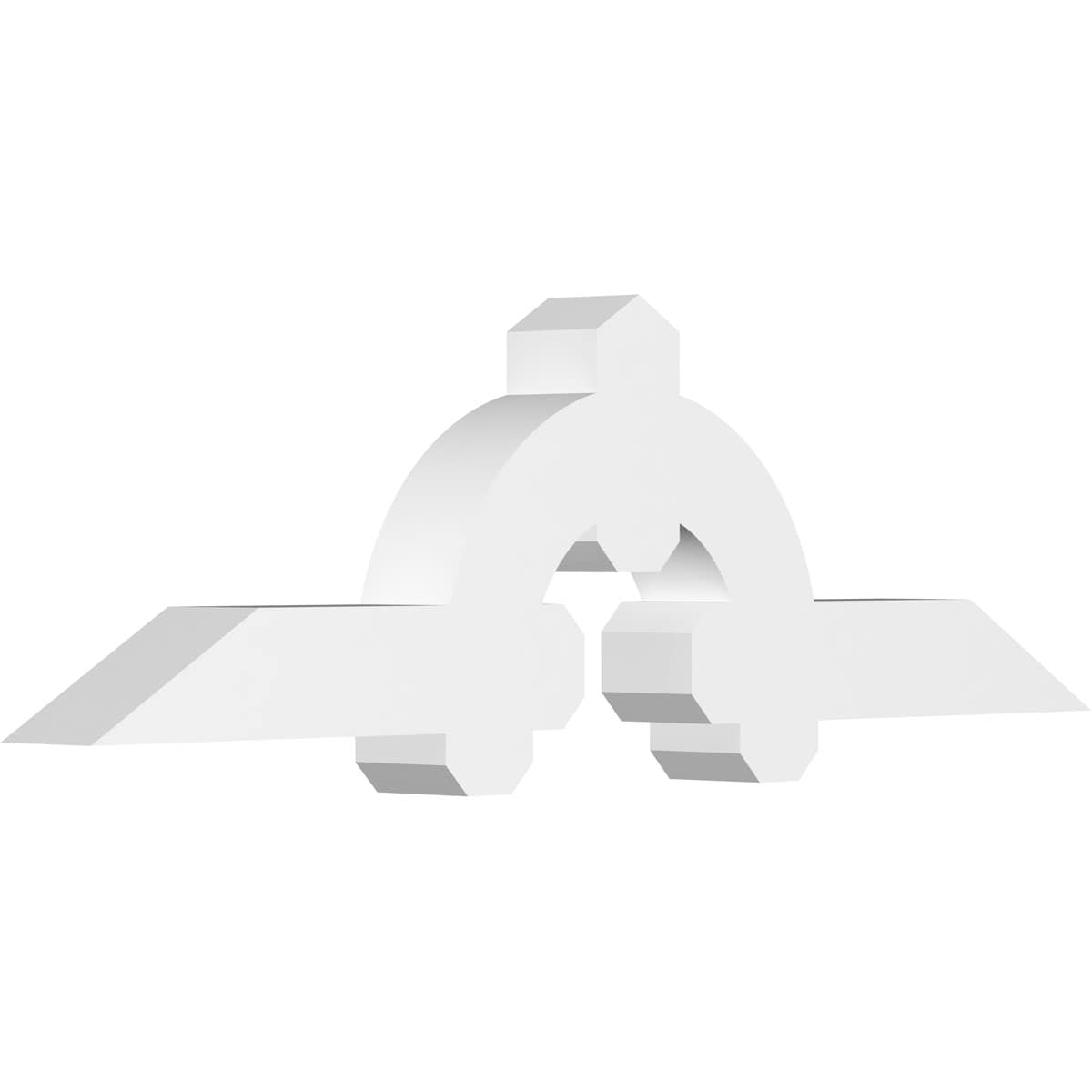 Ekena Millwork GBP048X14X0404ERI00 Ericson White PVC Gable bracket